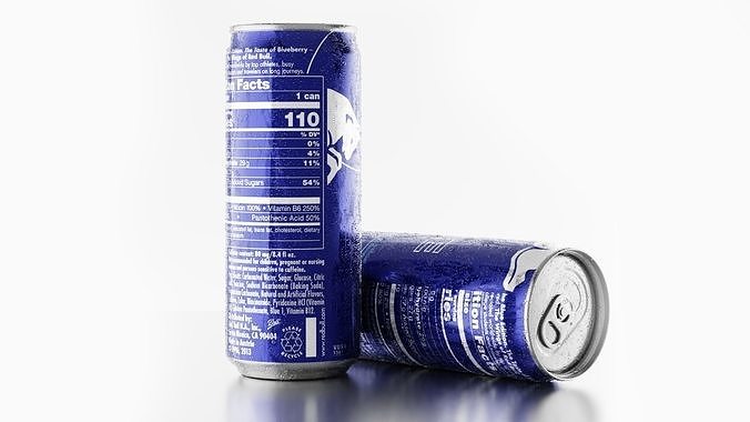 Can Red Bull BLUE EDITION Realistic 3D model 2