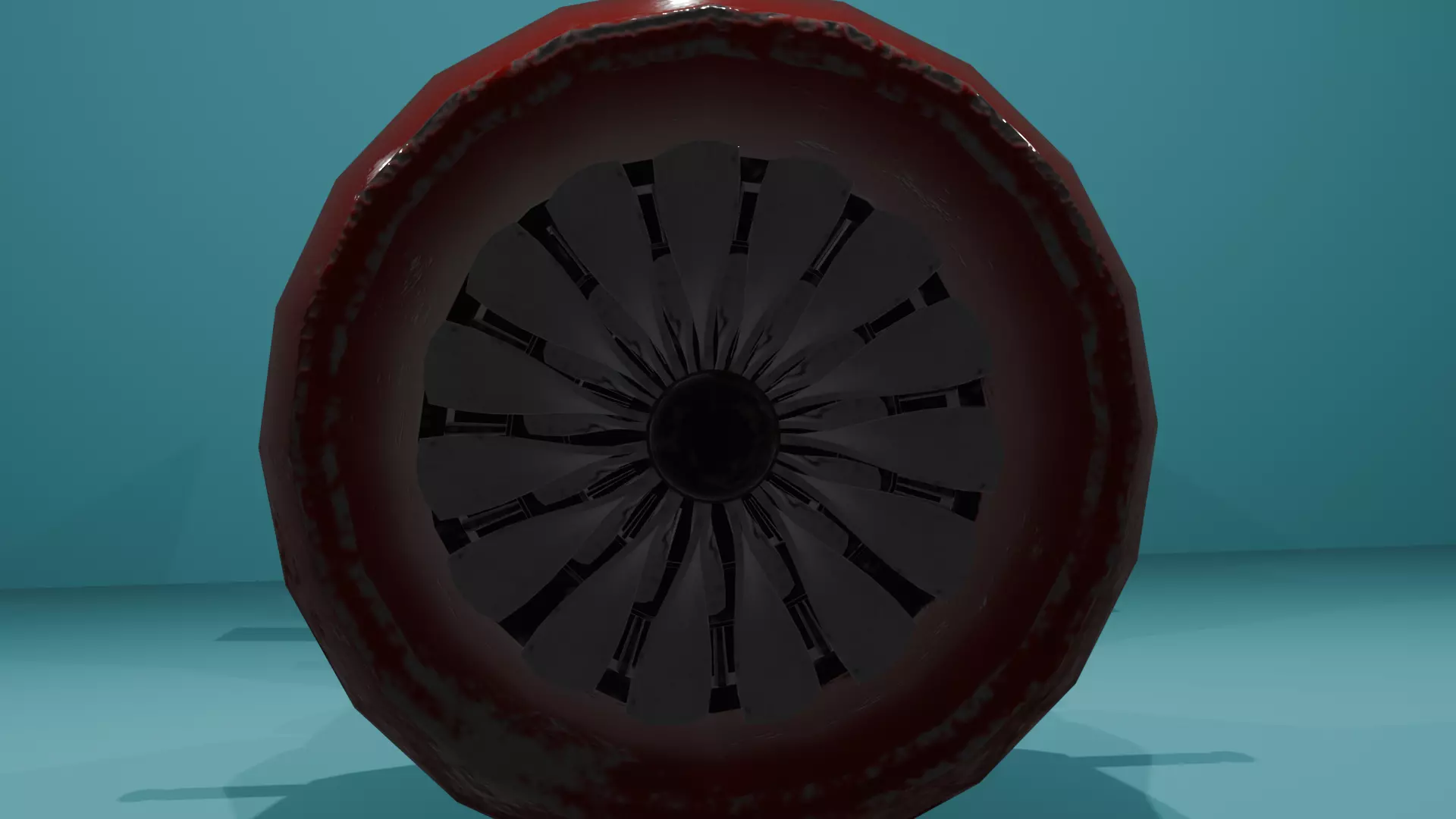 hover bike in red 3D model_0