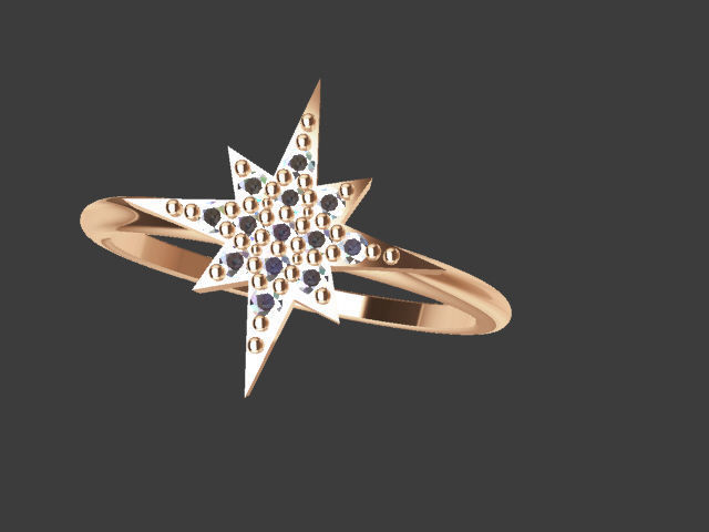 STAR RING 3D print model_6