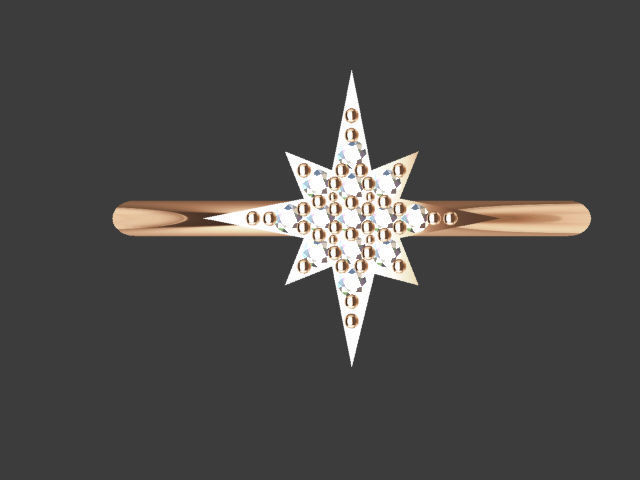 STAR RING 3D print model_4