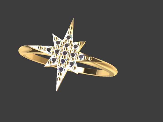 STAR RING 3D print model_1