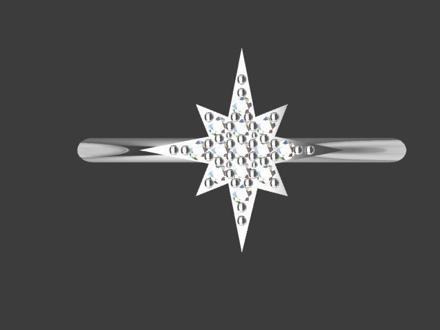 STAR RING 3D print model_2