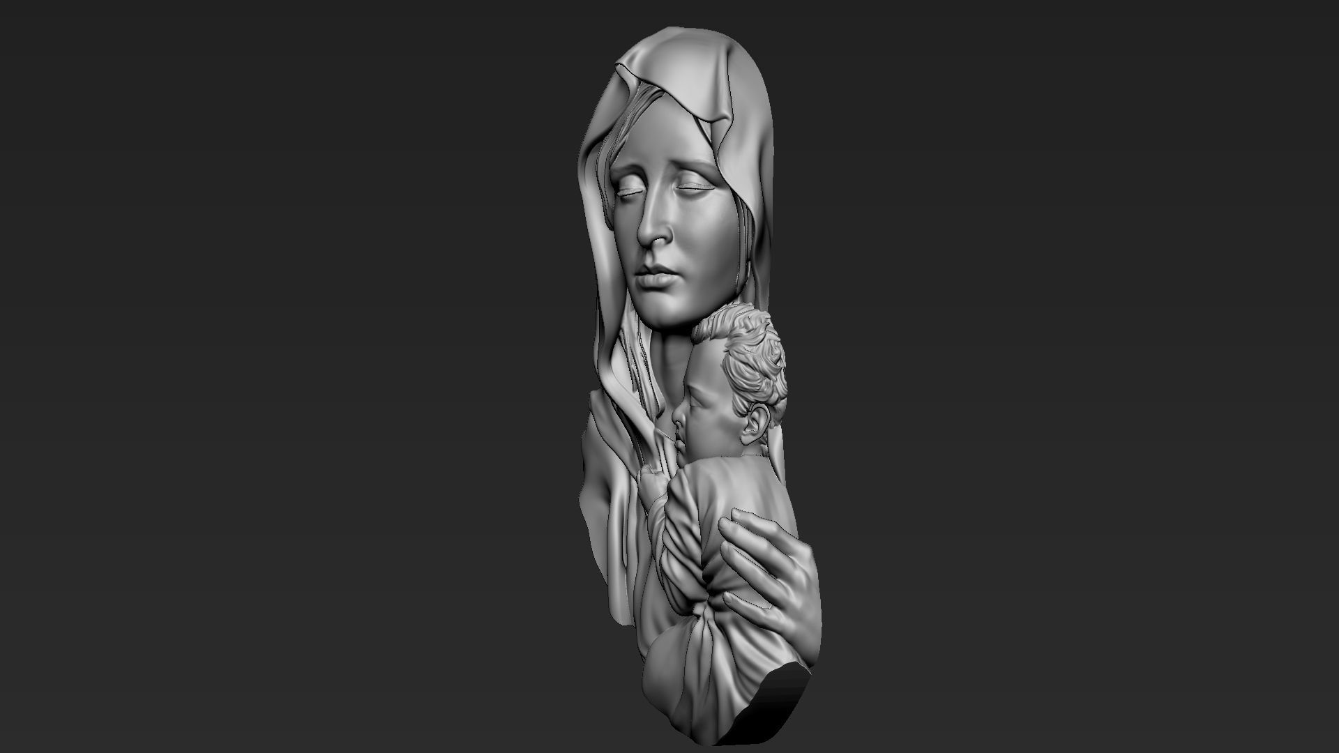 Mother Maria relief 07 3D print model_9