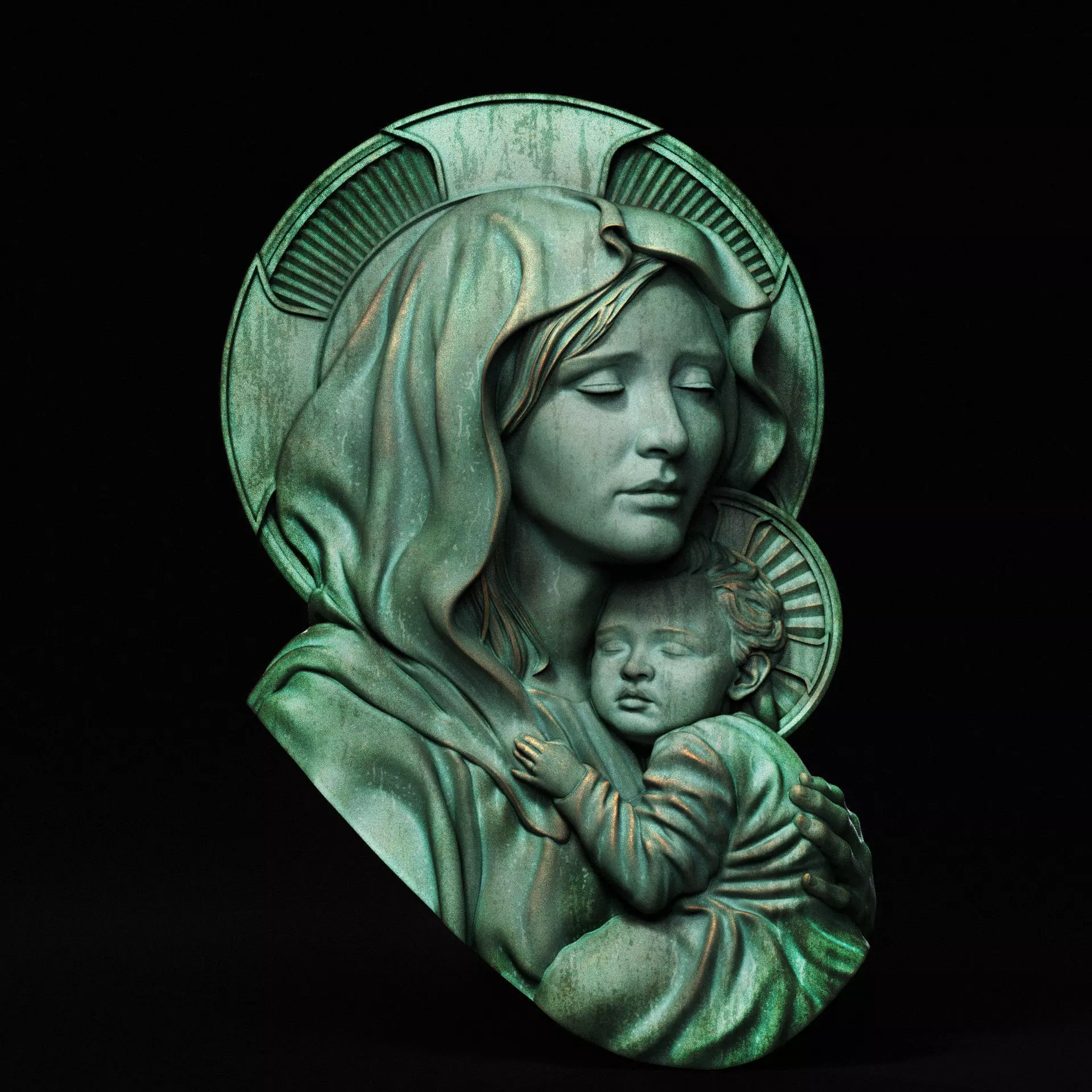 Mother Maria relief 07 3D print model_0