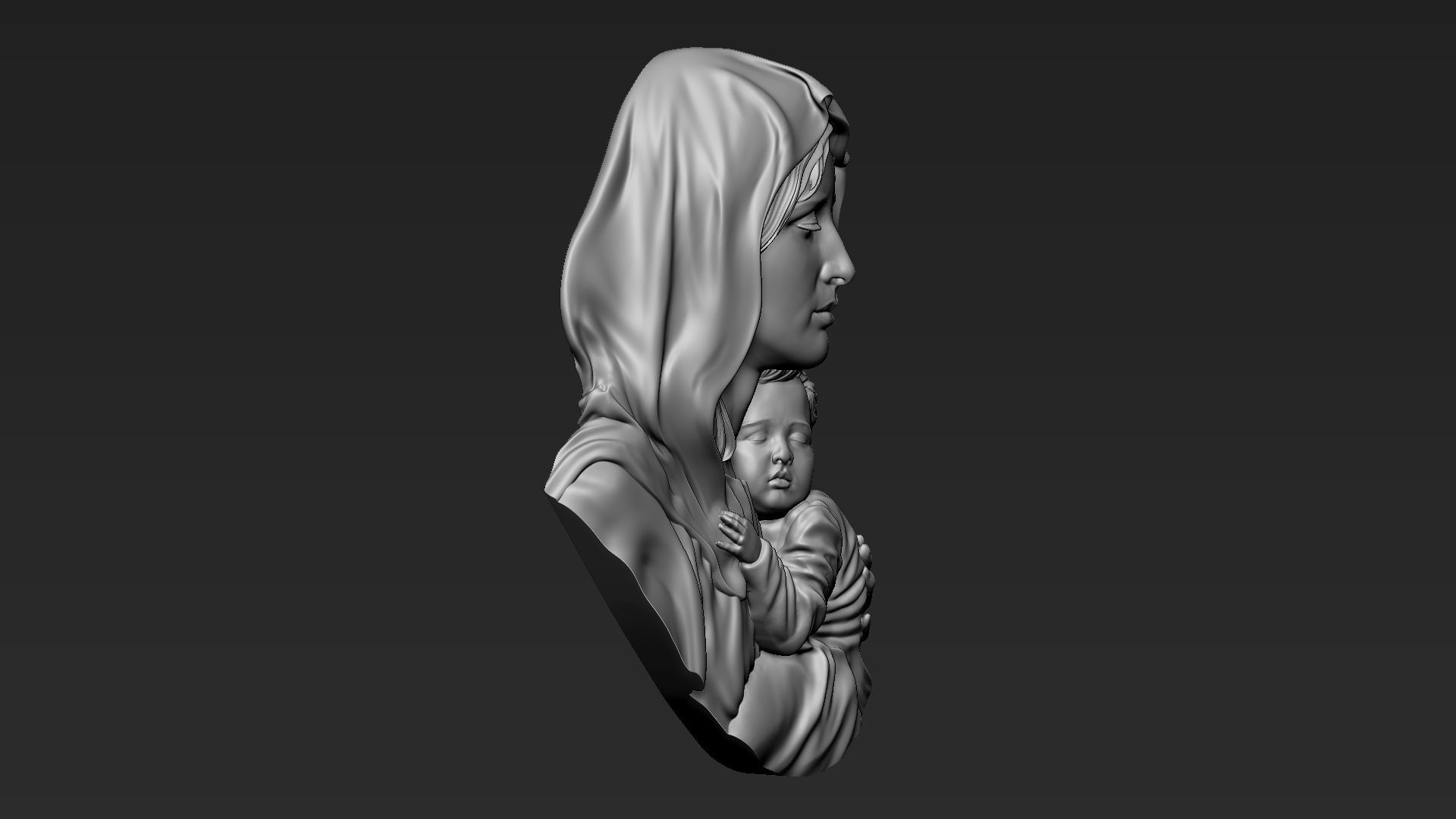 Mother Maria relief 07 3D print model_14