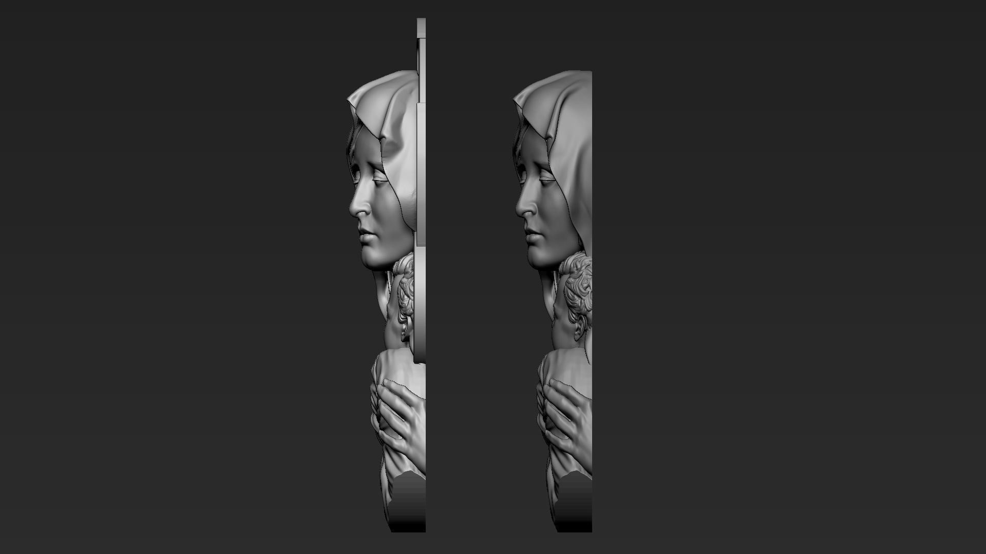 Mother Maria relief 07 3D print model_7