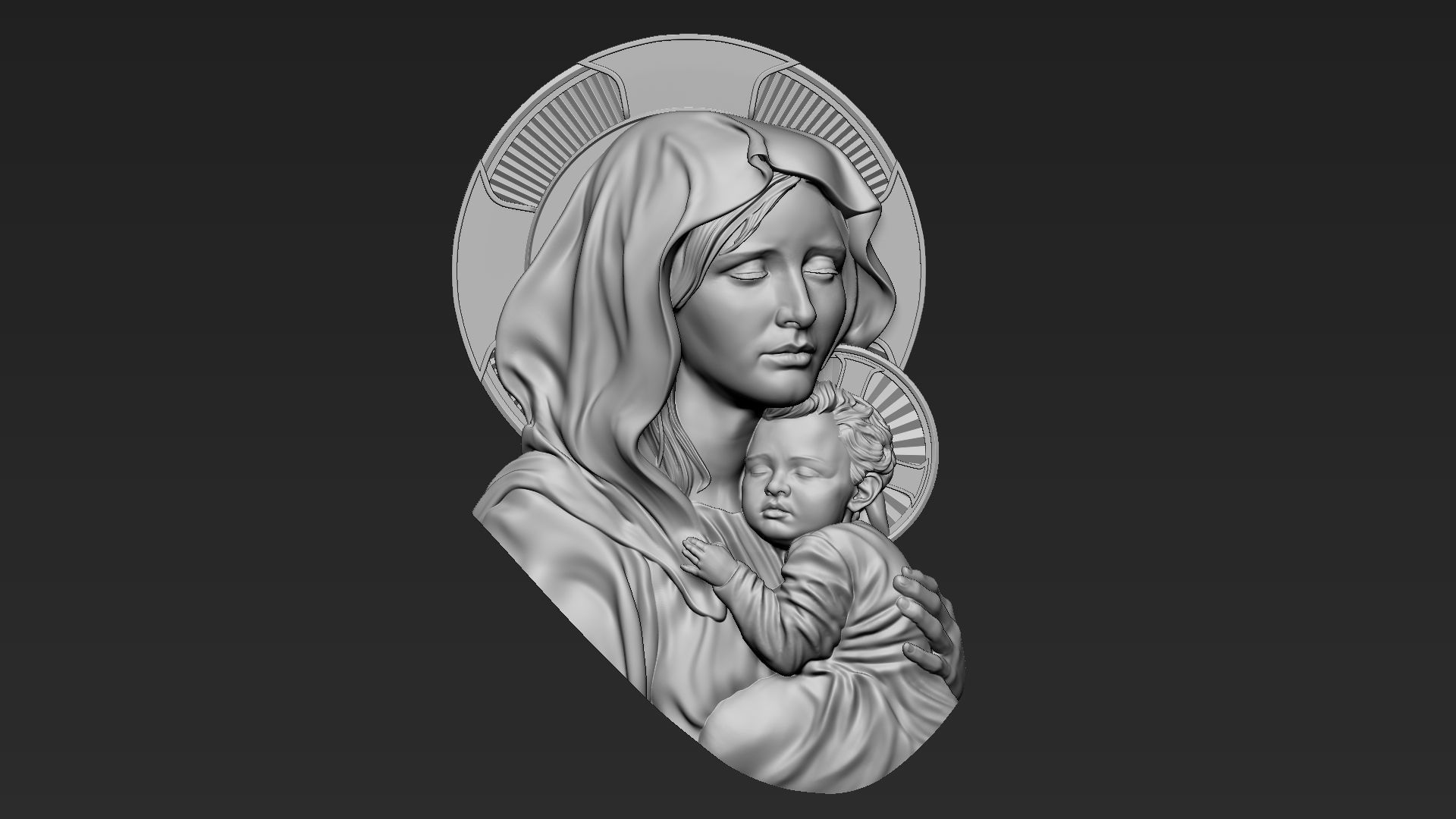 Mother Maria relief 07 3D print model_15