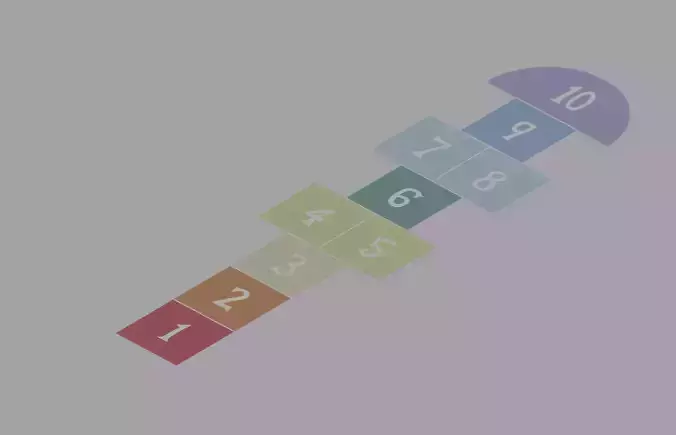 Hopscotch Low-poly 3D model