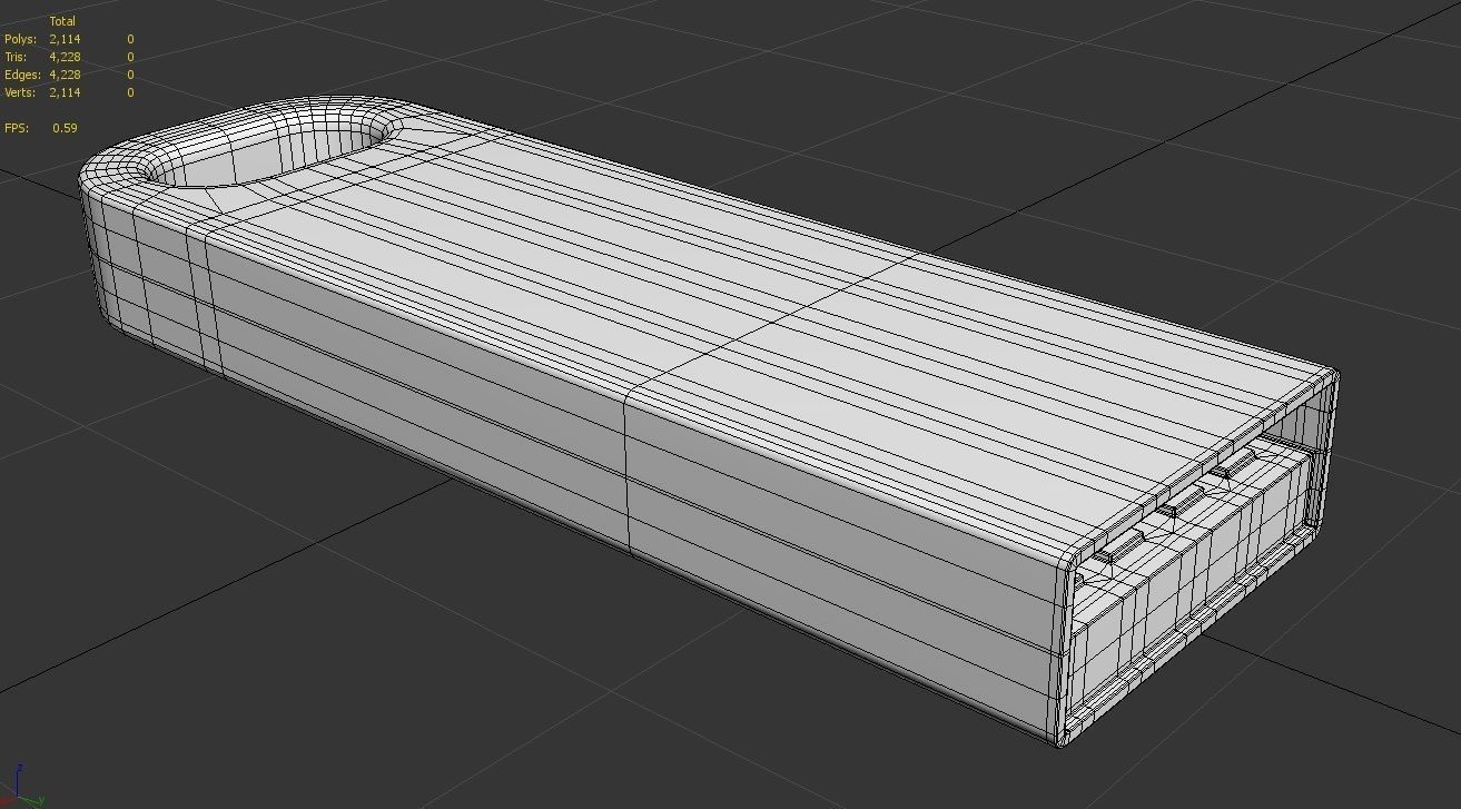 Usb Drive  M03 Low-poly 3D model_7