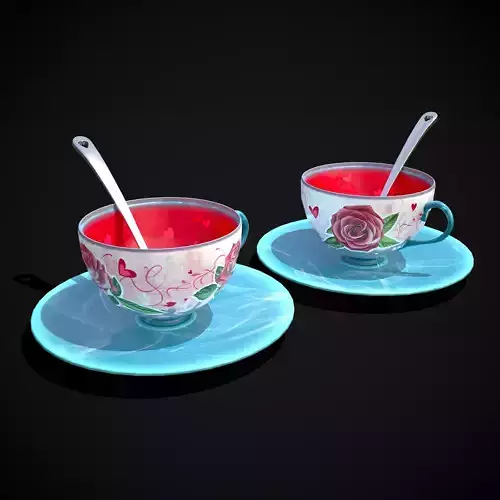 Valentines Rose Tea Cup