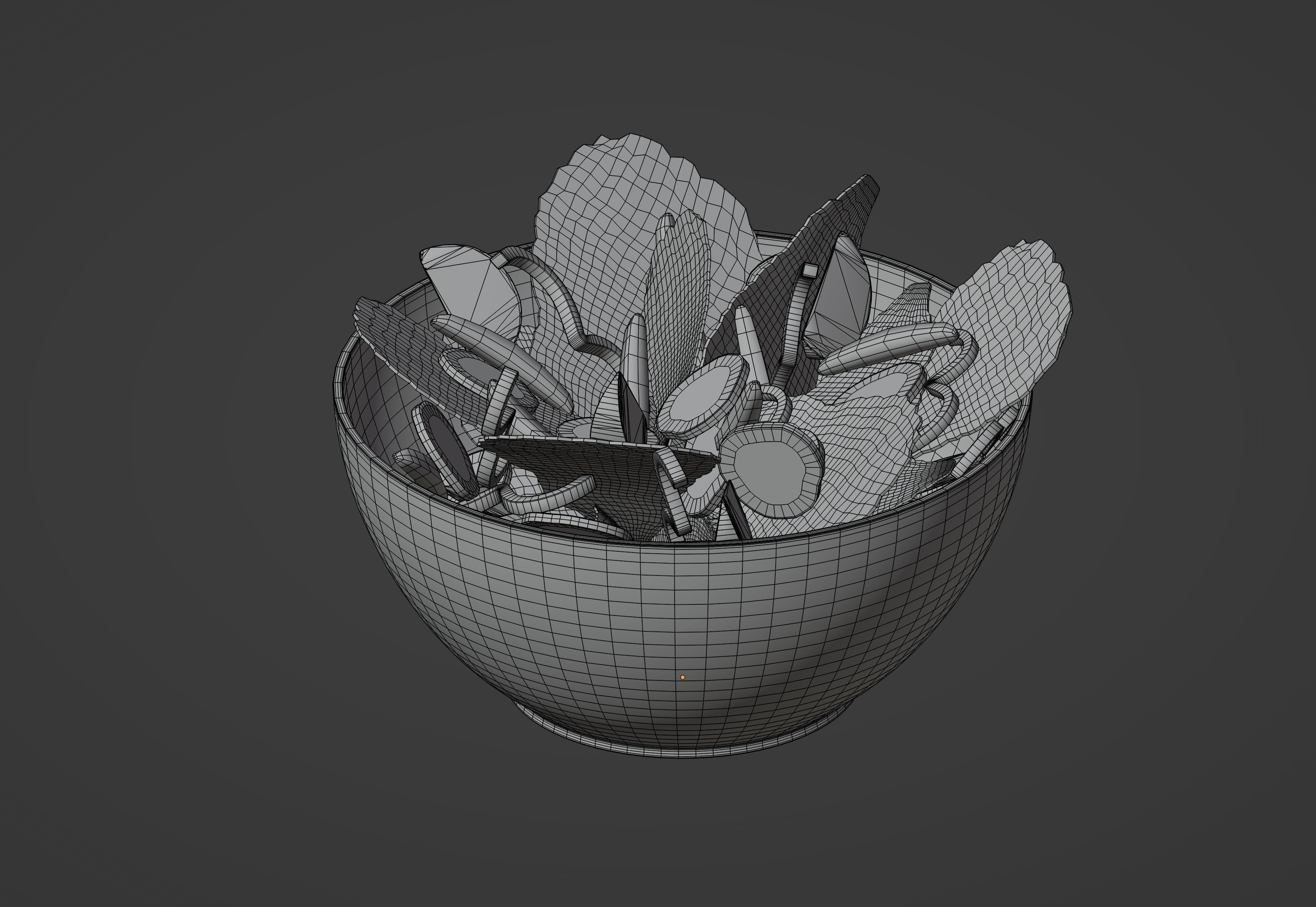 Bowl of Salad 3D model_11