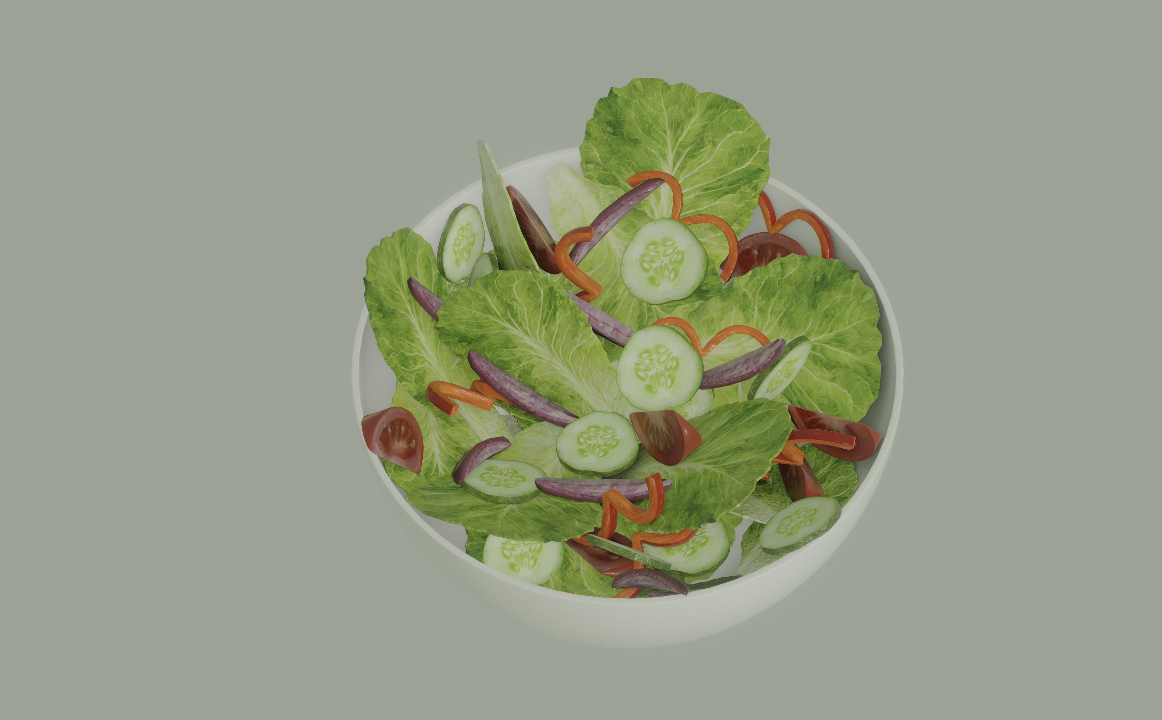 Bowl of Salad 3D model_3