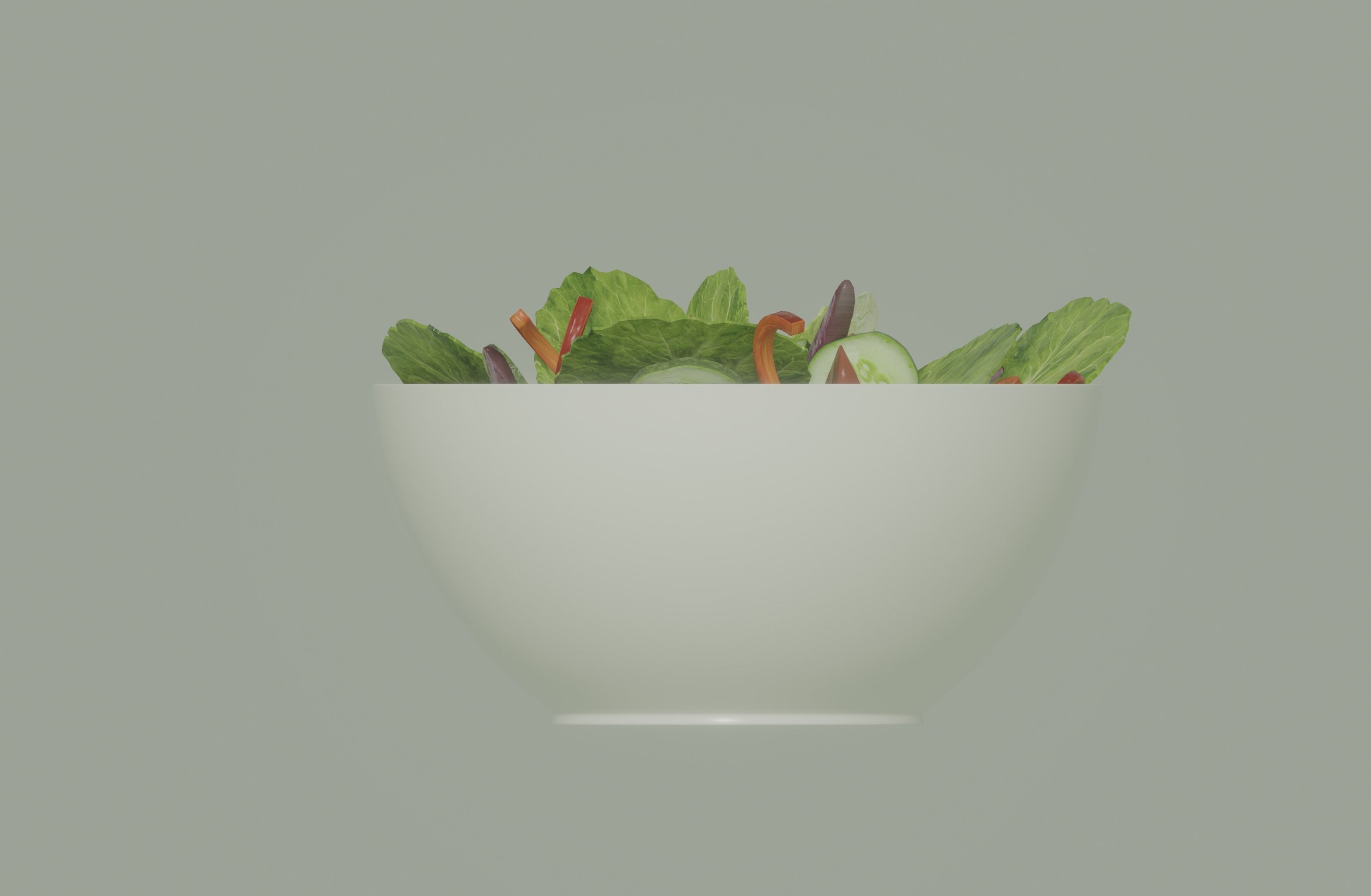 Bowl of Salad 3D model_6