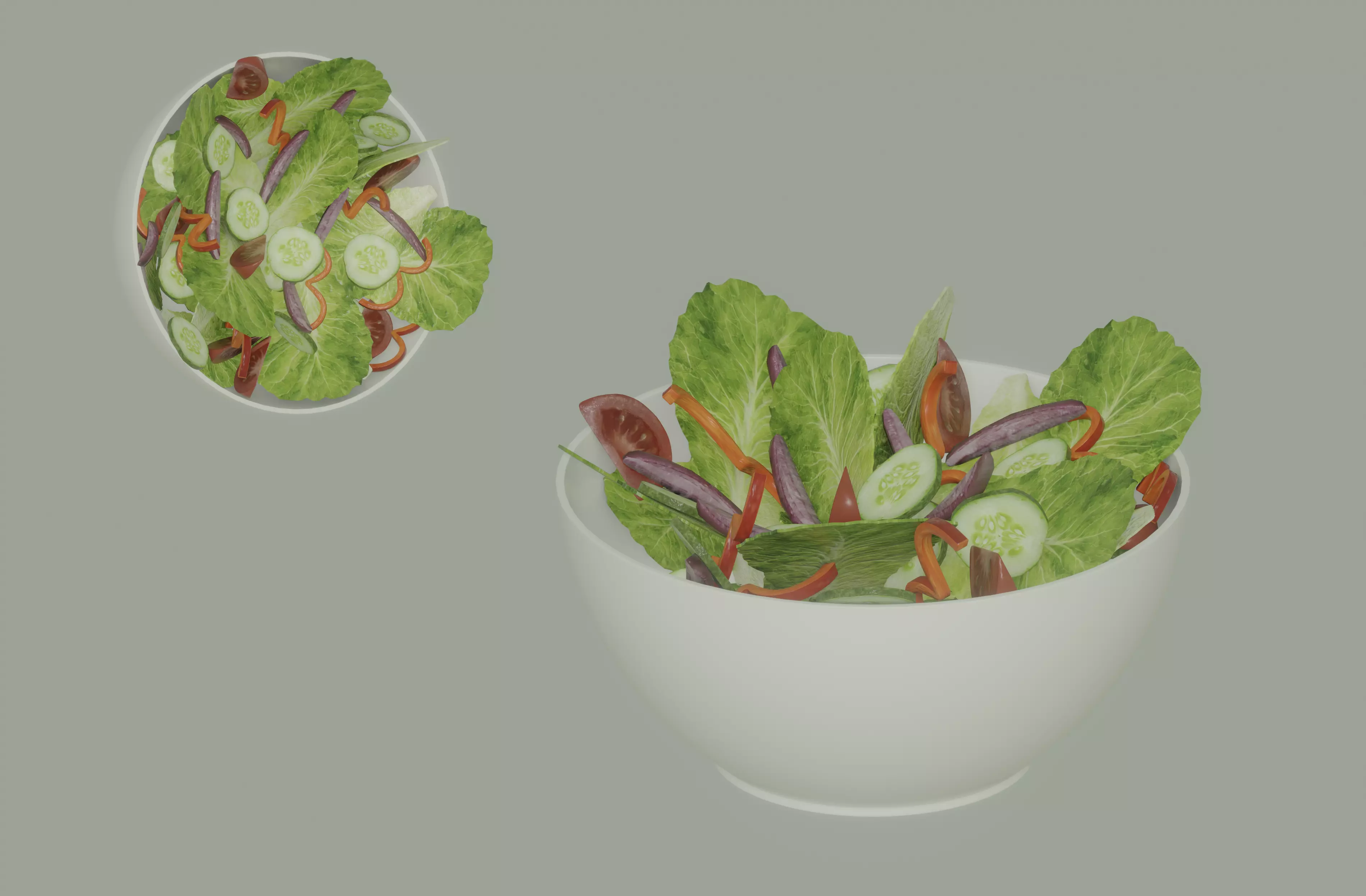 Bowl of Salad 3D model_0