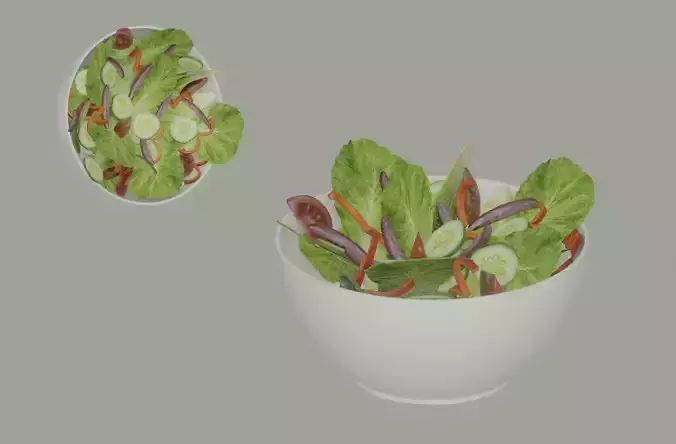 Bowl of Salad 3D model