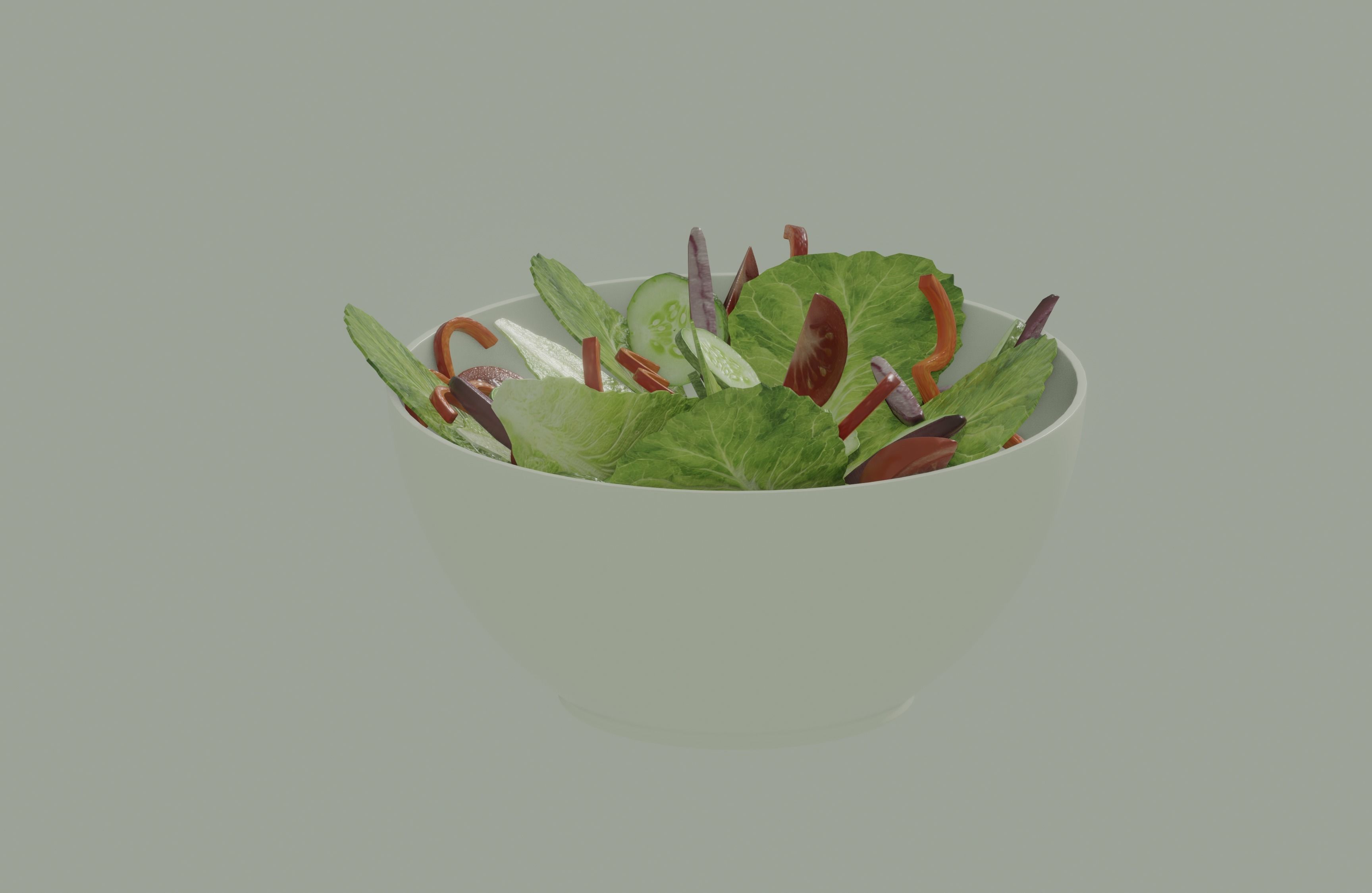 Bowl of Salad 3D model_5
