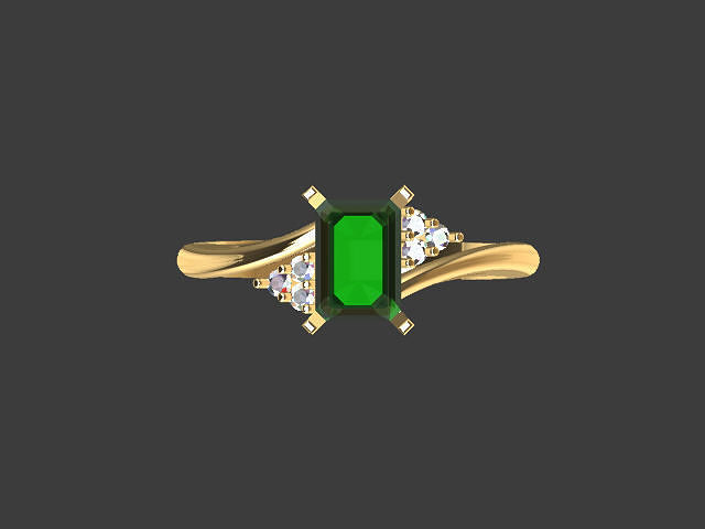 EMERALD RING 3D print model