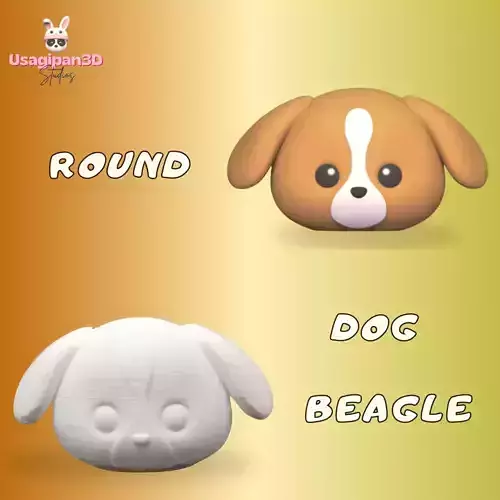 Round Dog Beagle 3D print model
