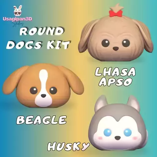 Round Dogs Kit 3D print model