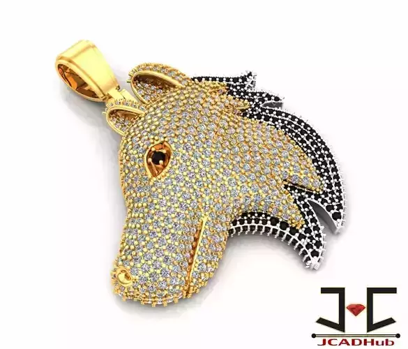 0161 - Dog Hip-hop Iced Pendant