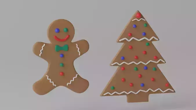 Cartoon Gingerbread Cookie