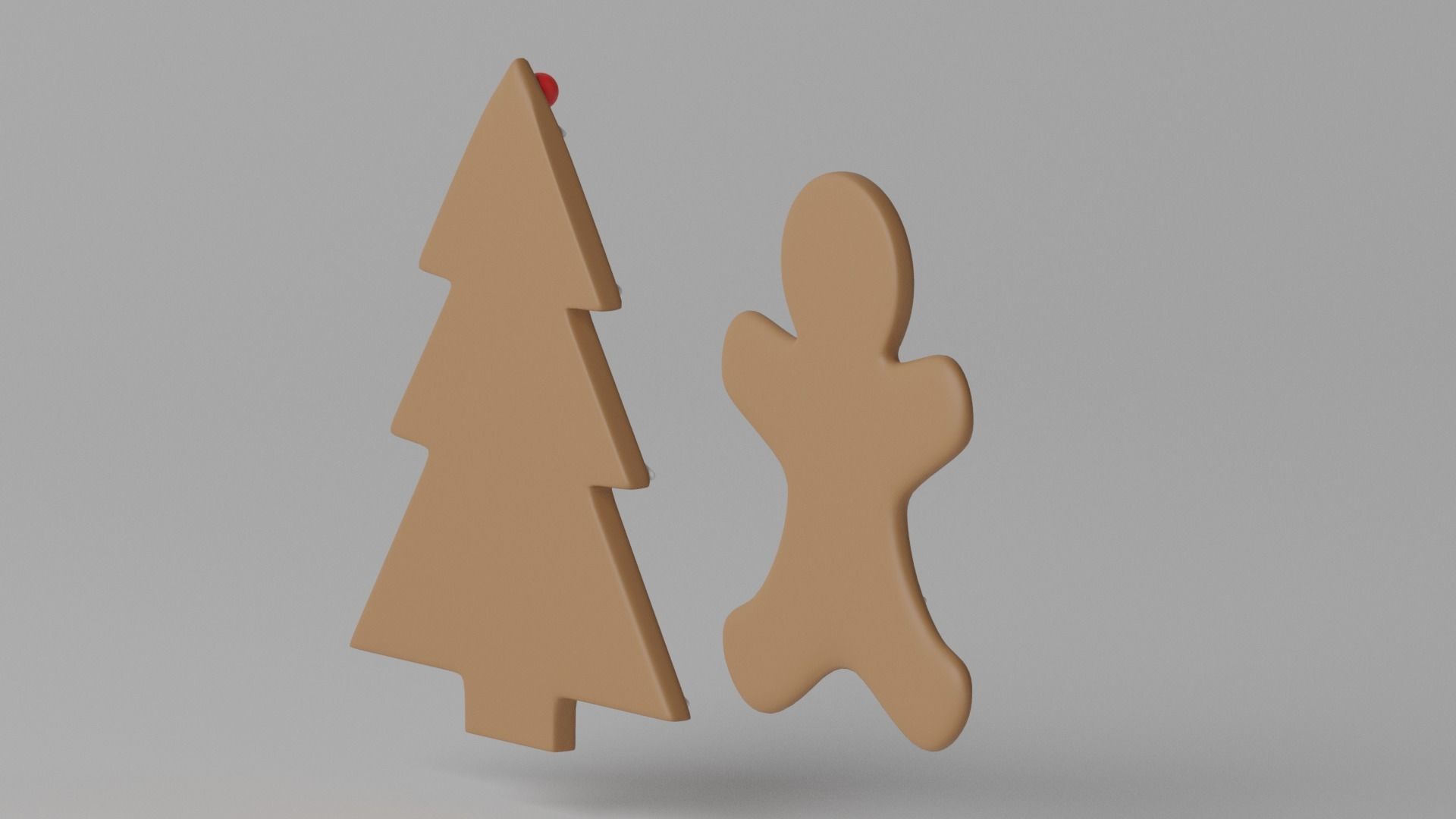 Cartoon Gingerbread Cookie 3D model_8