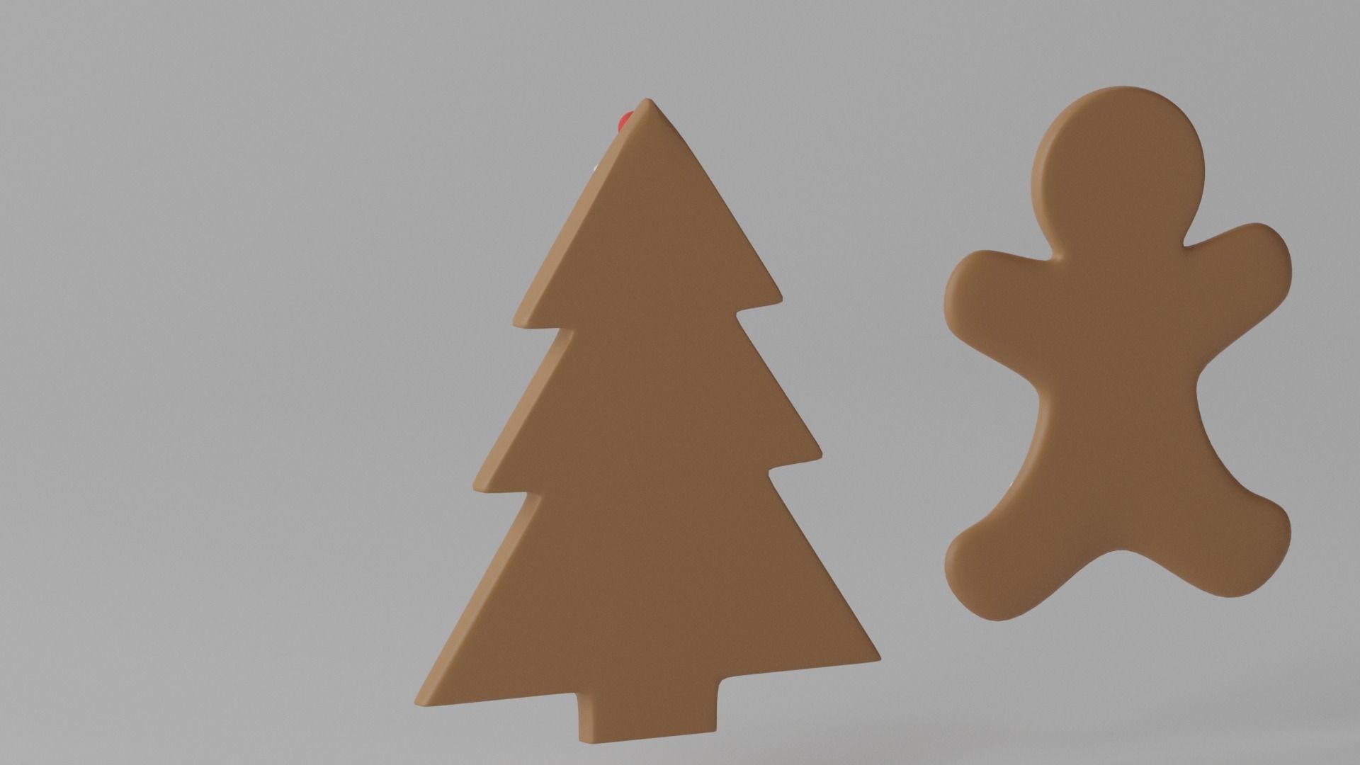 Cartoon Gingerbread Cookie 3D model_6