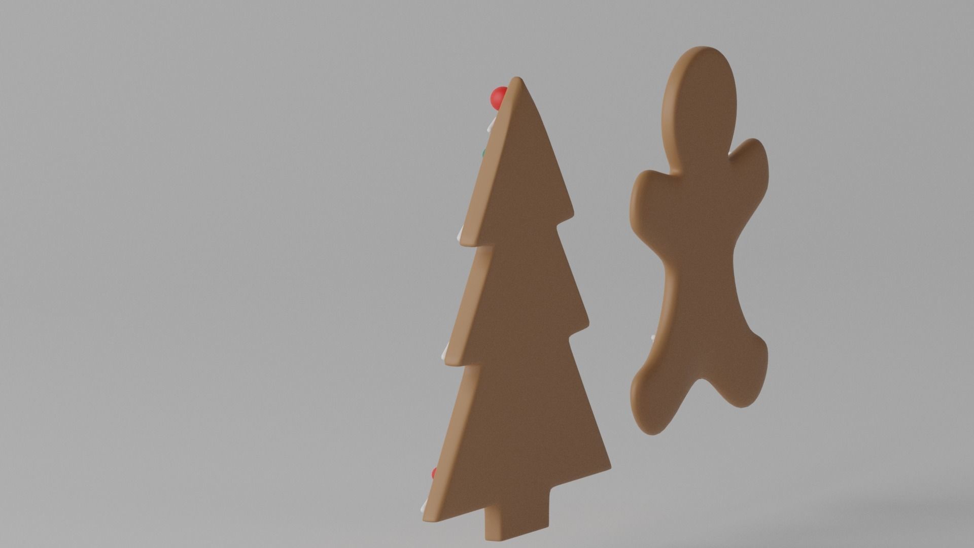 Cartoon Gingerbread Cookie 3D model_5