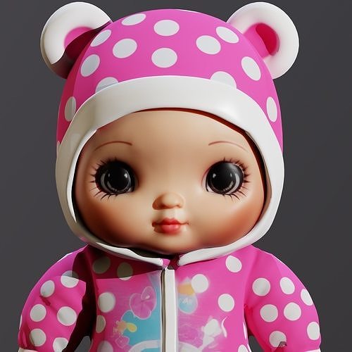 Dolls and their accessories Baby Doll 3D model