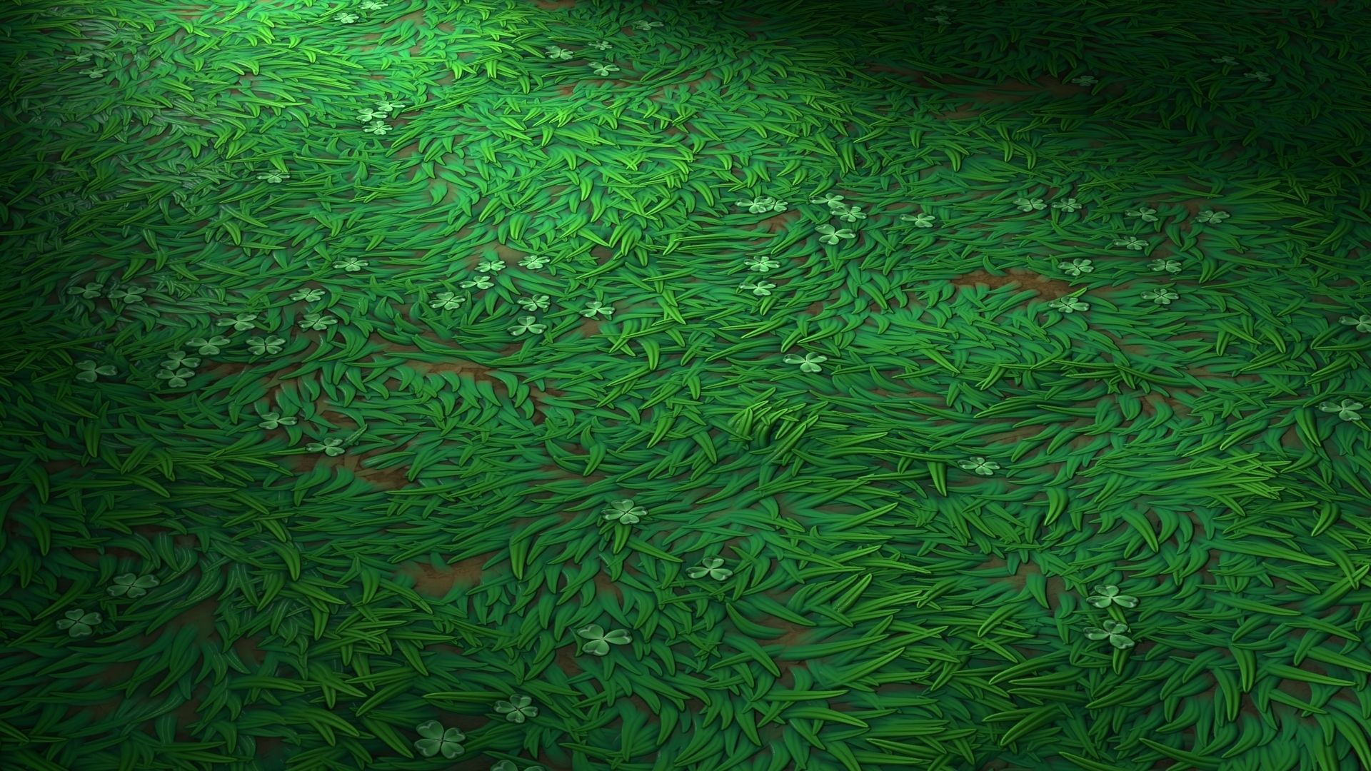 Stylized Material Texture - Grass Field and Clover - Tiling Texture_4