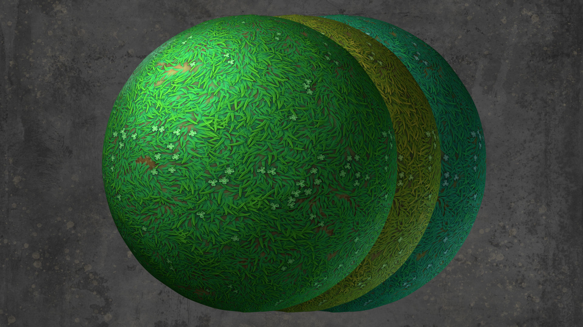 Stylized Material Texture - Grass Field and Clover - Tiling Texture_3