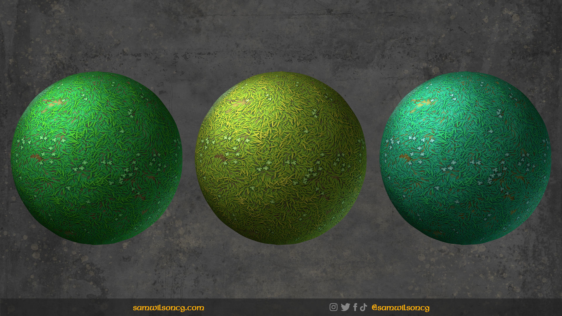 Stylized Material Texture - Grass Field and Clover - Tiling Texture_2