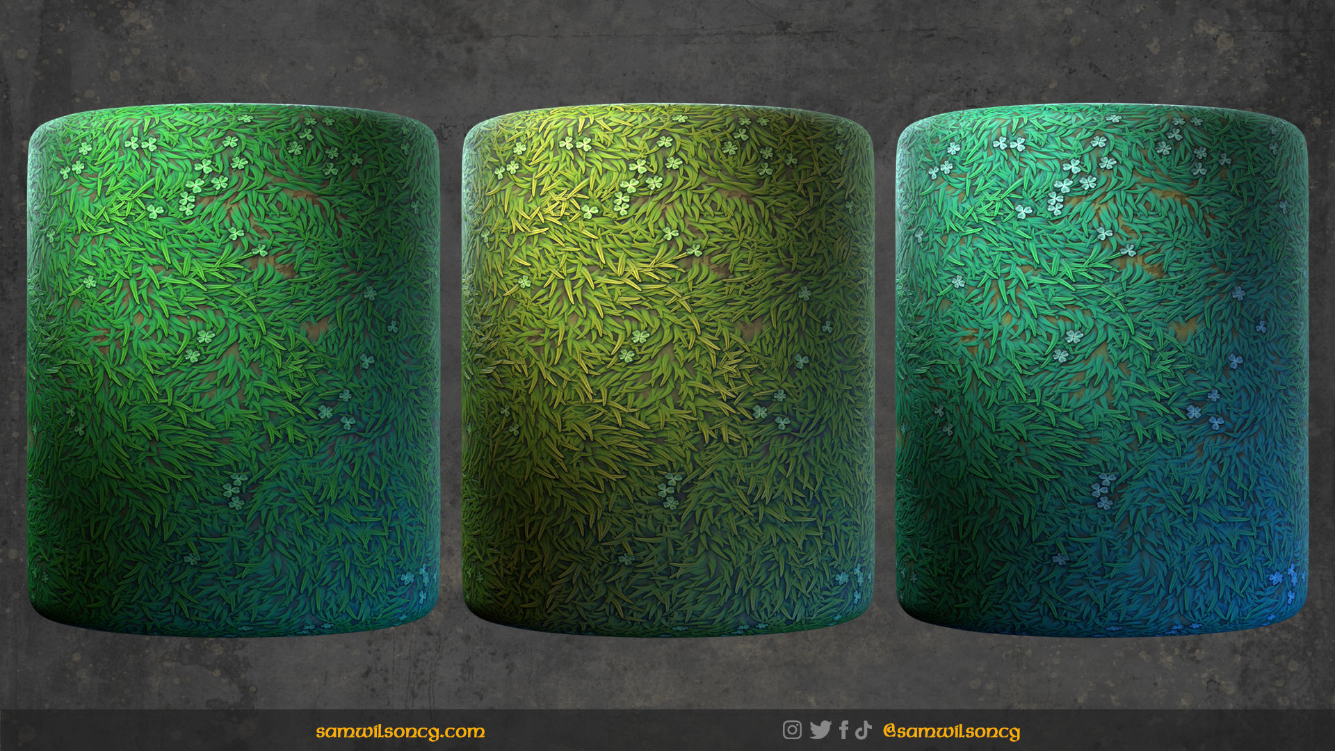 Stylized Material Texture - Grass Field and Clover - Tiling Texture_1