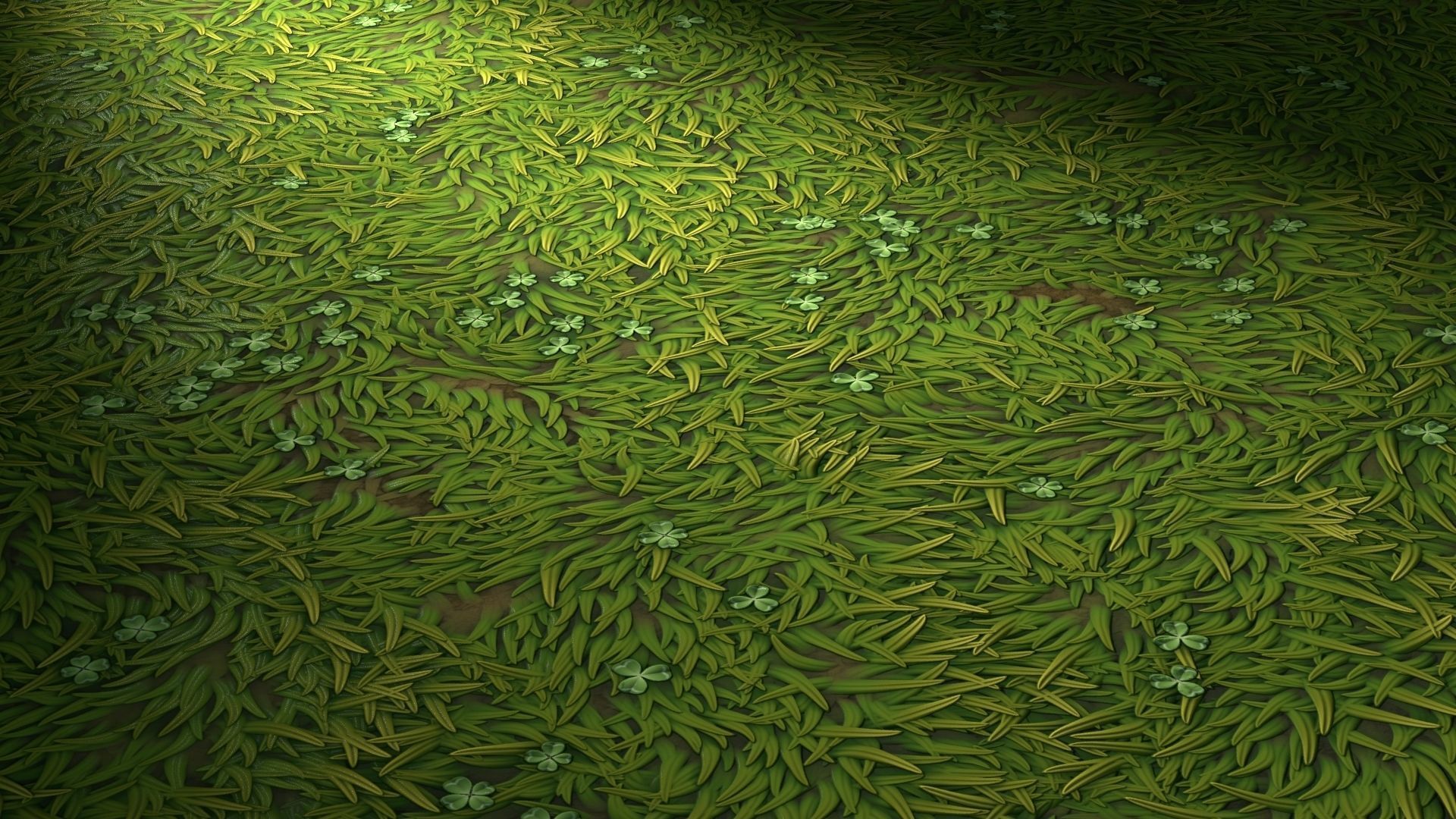 Stylized Material Texture - Grass Field and Clover - Tiling Texture_5