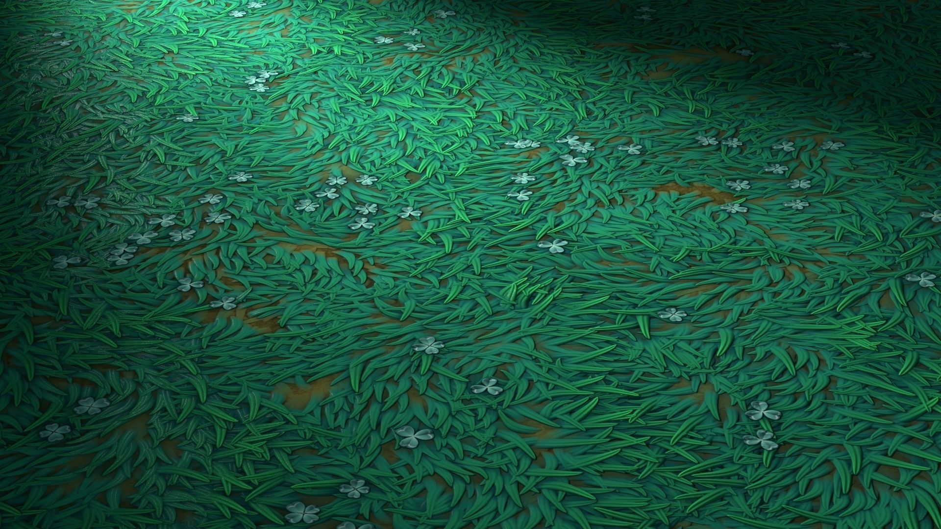 Stylized Material Texture - Grass Field and Clover - Tiling Texture_6