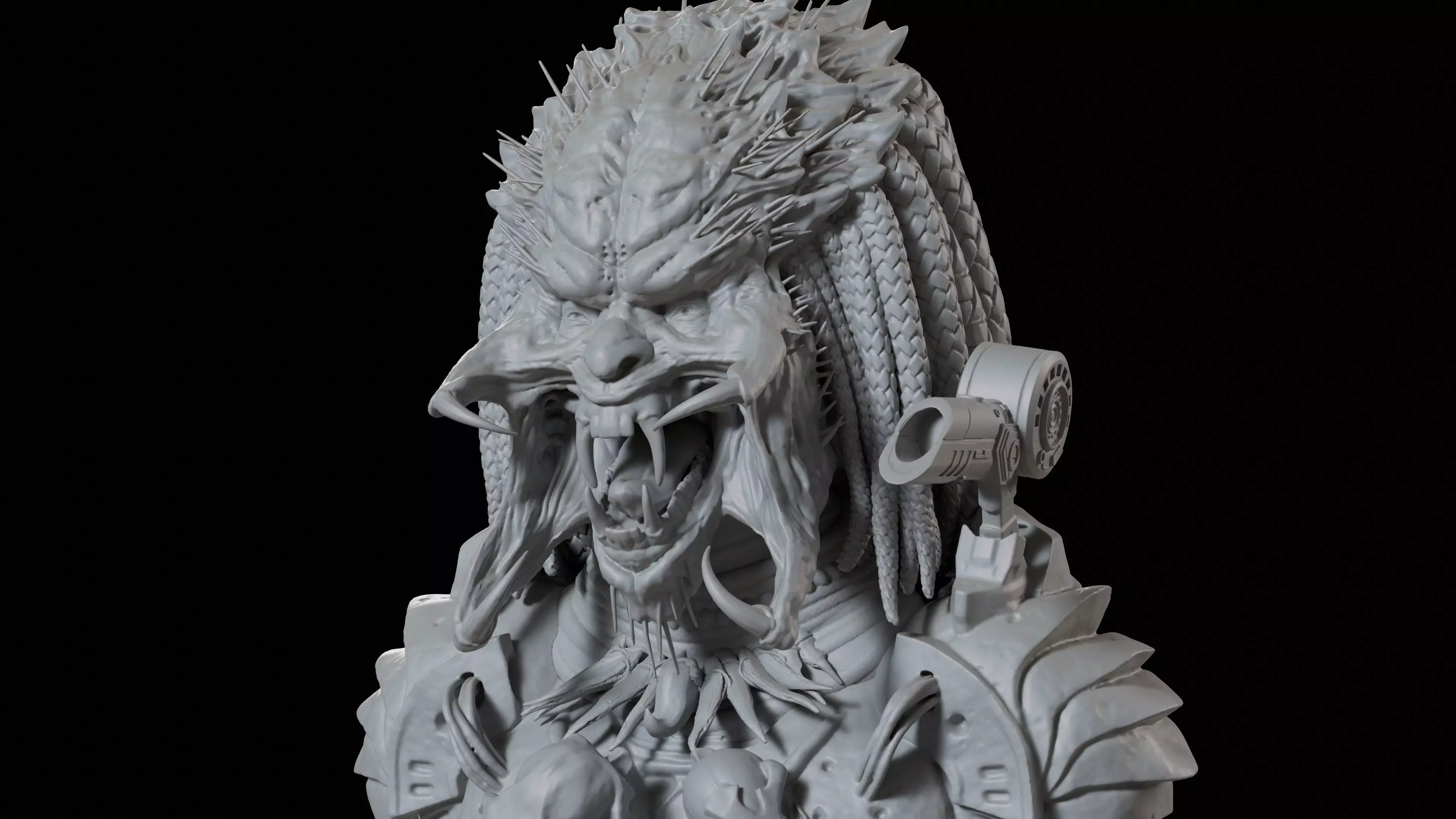 Predator Bust for 3D print  3D print model_0