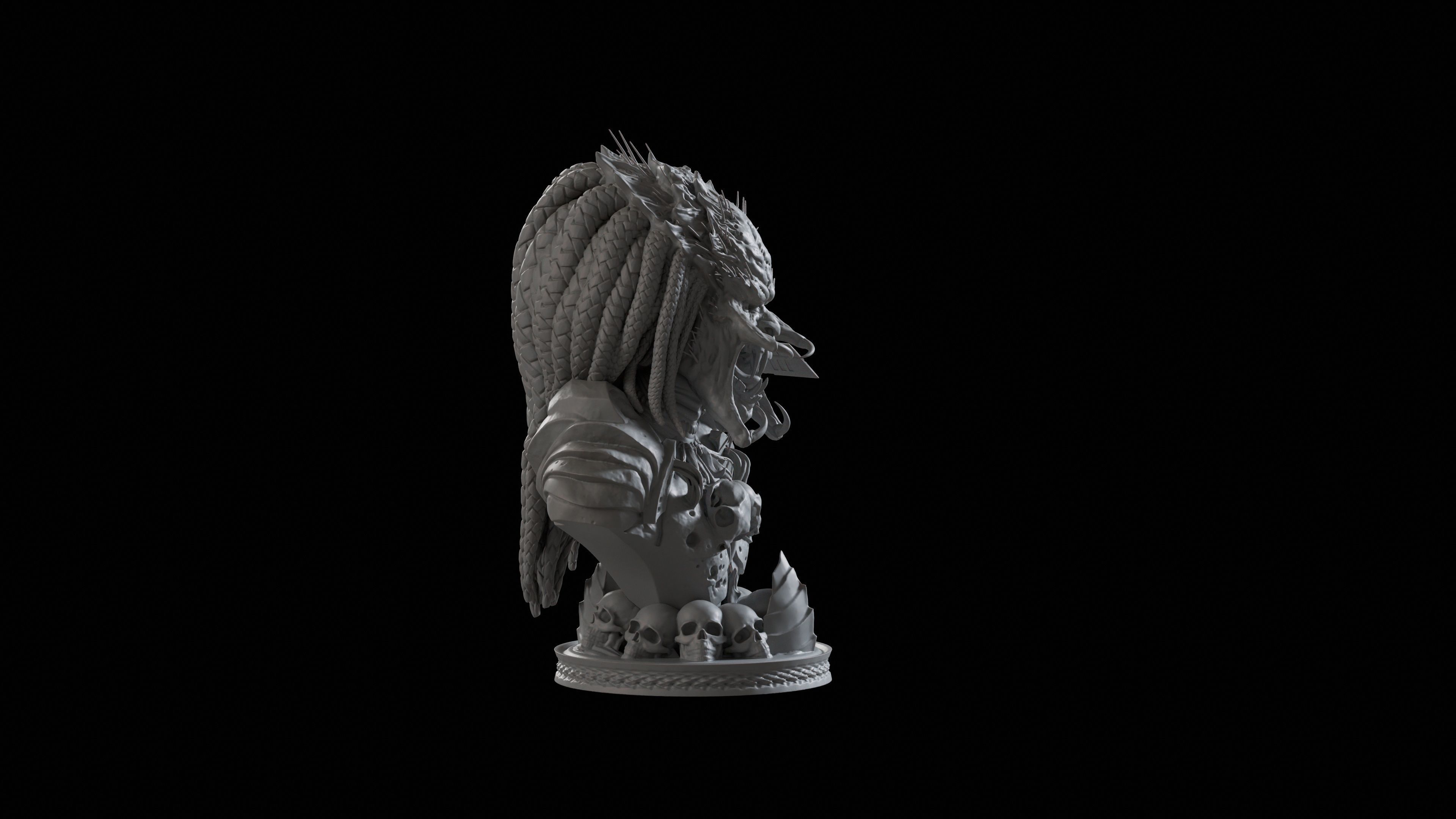 Predator Bust for 3D print  3D print model_4
