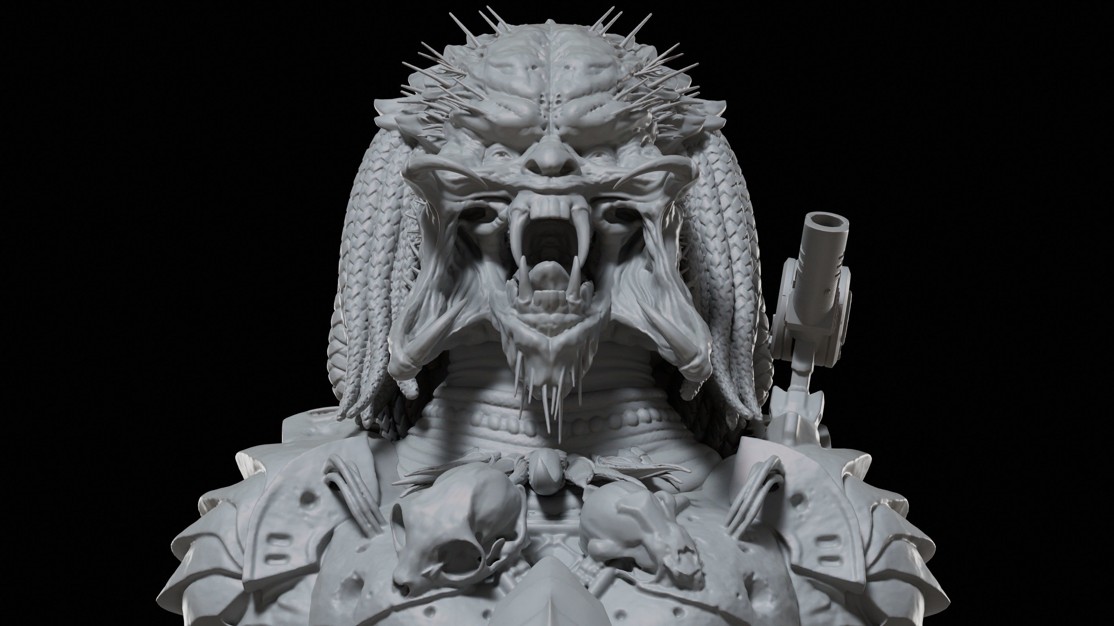 Predator Bust for 3D print  3D print model_1