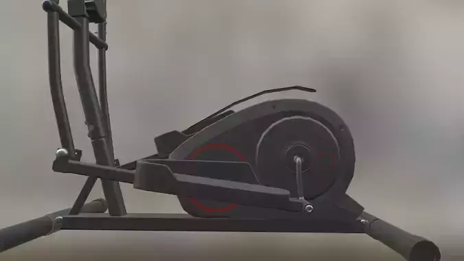 Gym Cycle Low Poly 3D model