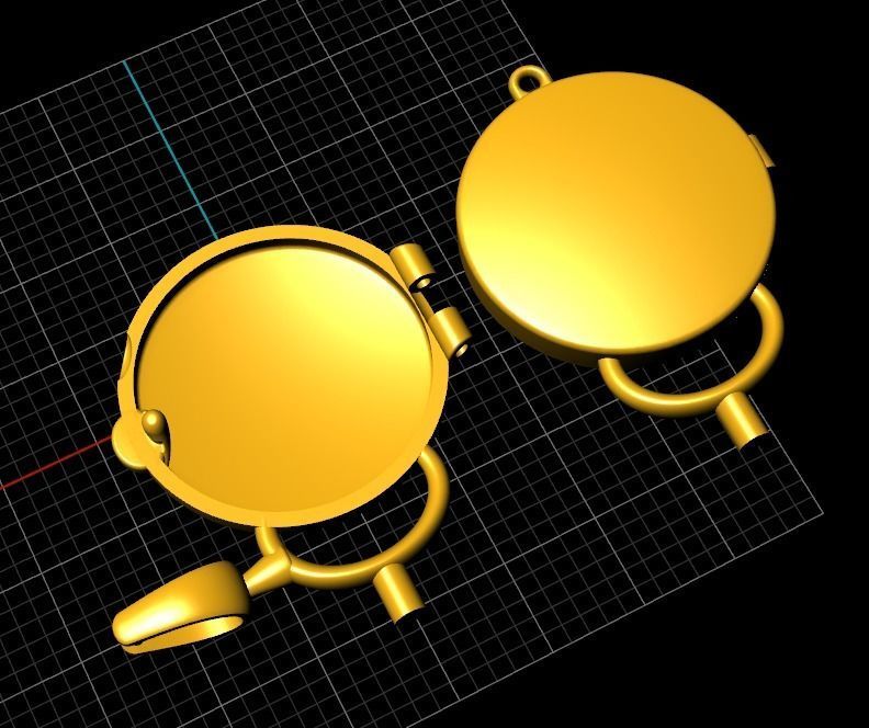 cap necklace 3D print model_11