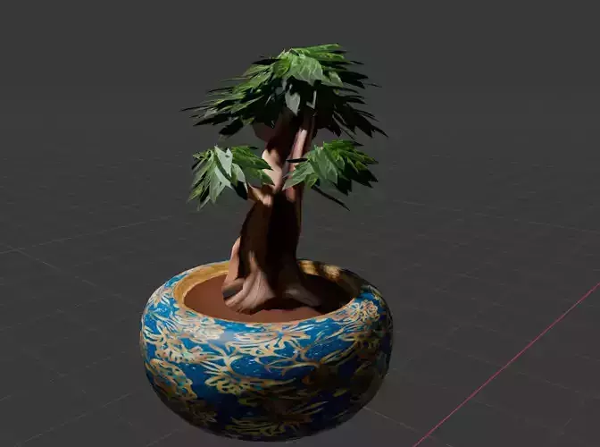Stylized bonsai tree