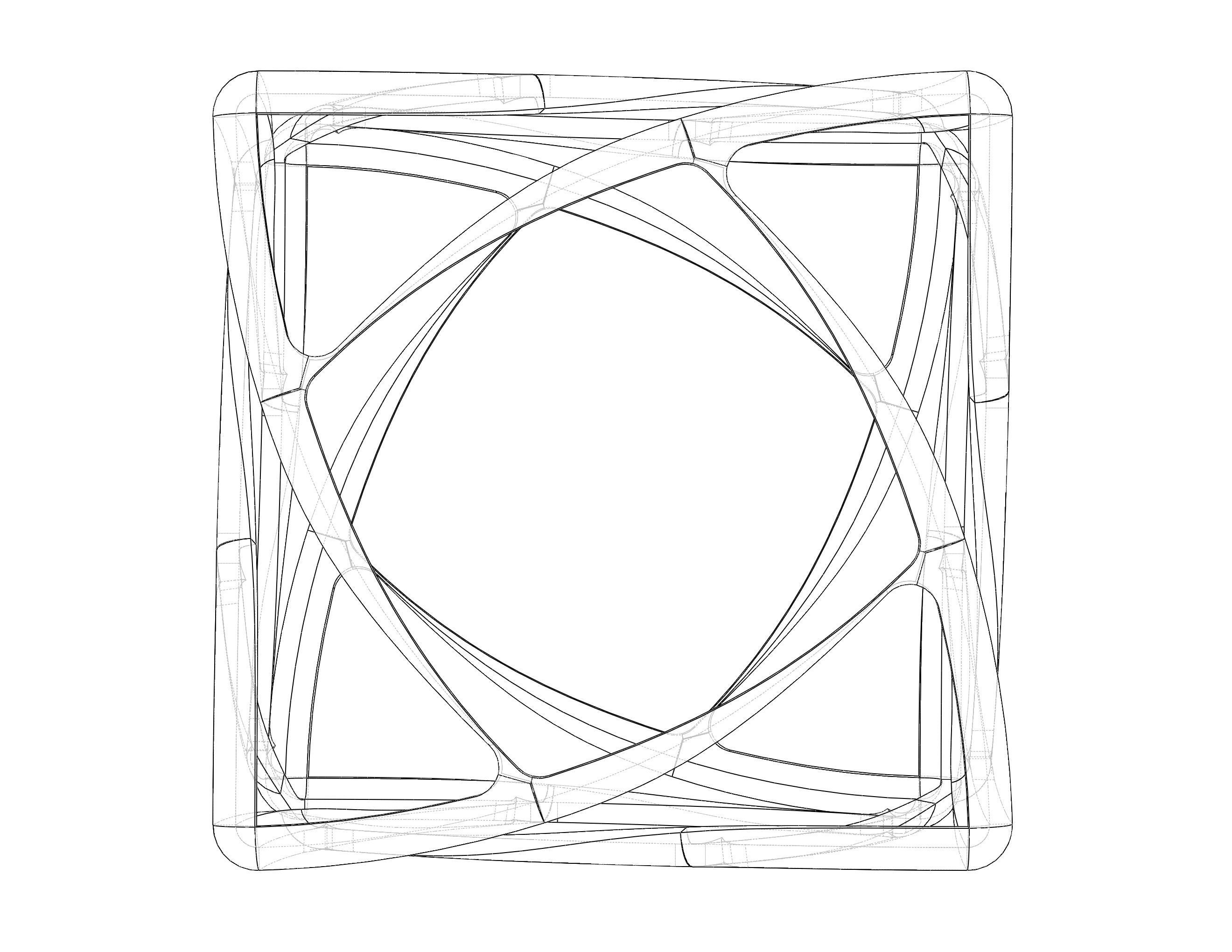 Wireframe Shape Geometric Complex Cube 3D print model_23
