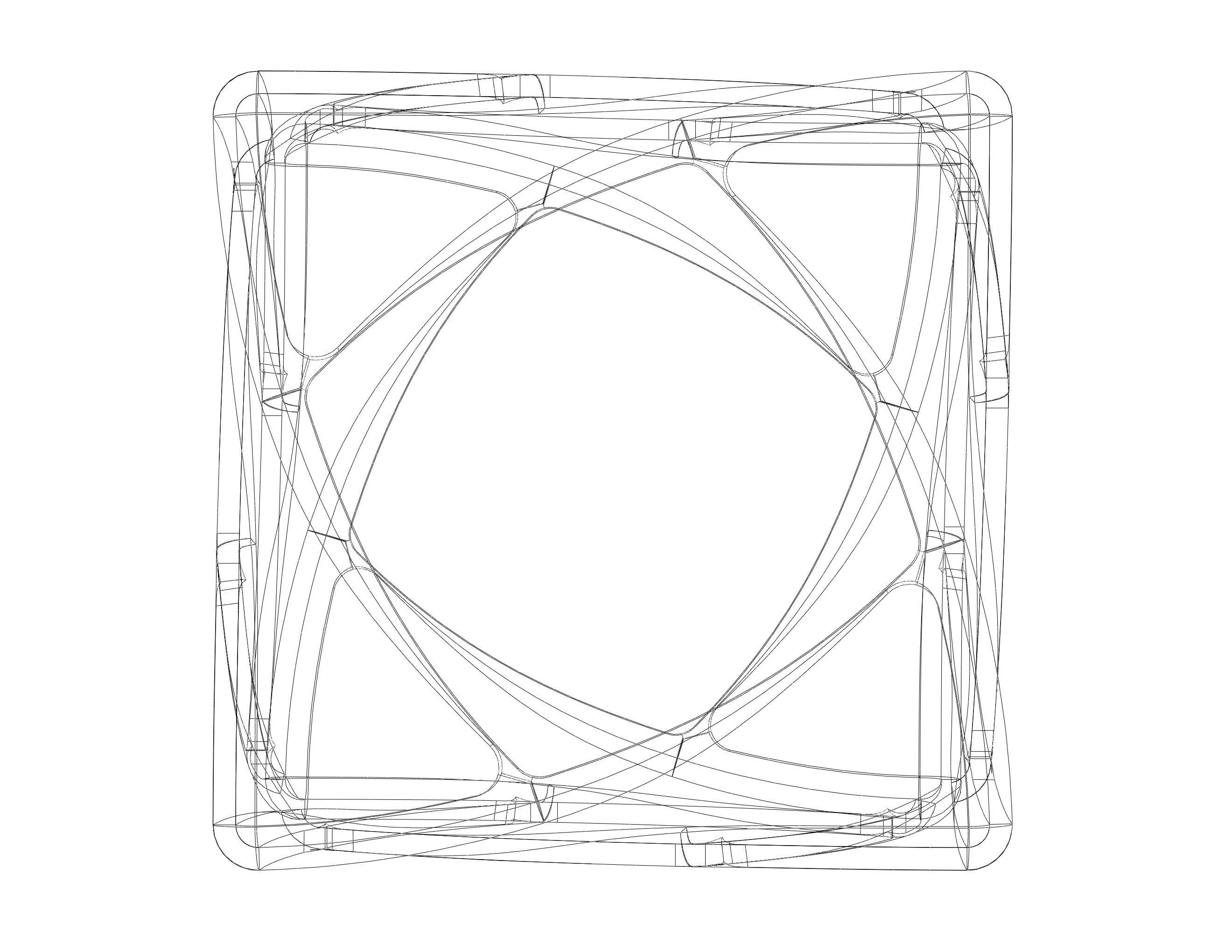 Wireframe Shape Geometric Complex Cube 3D print model_24