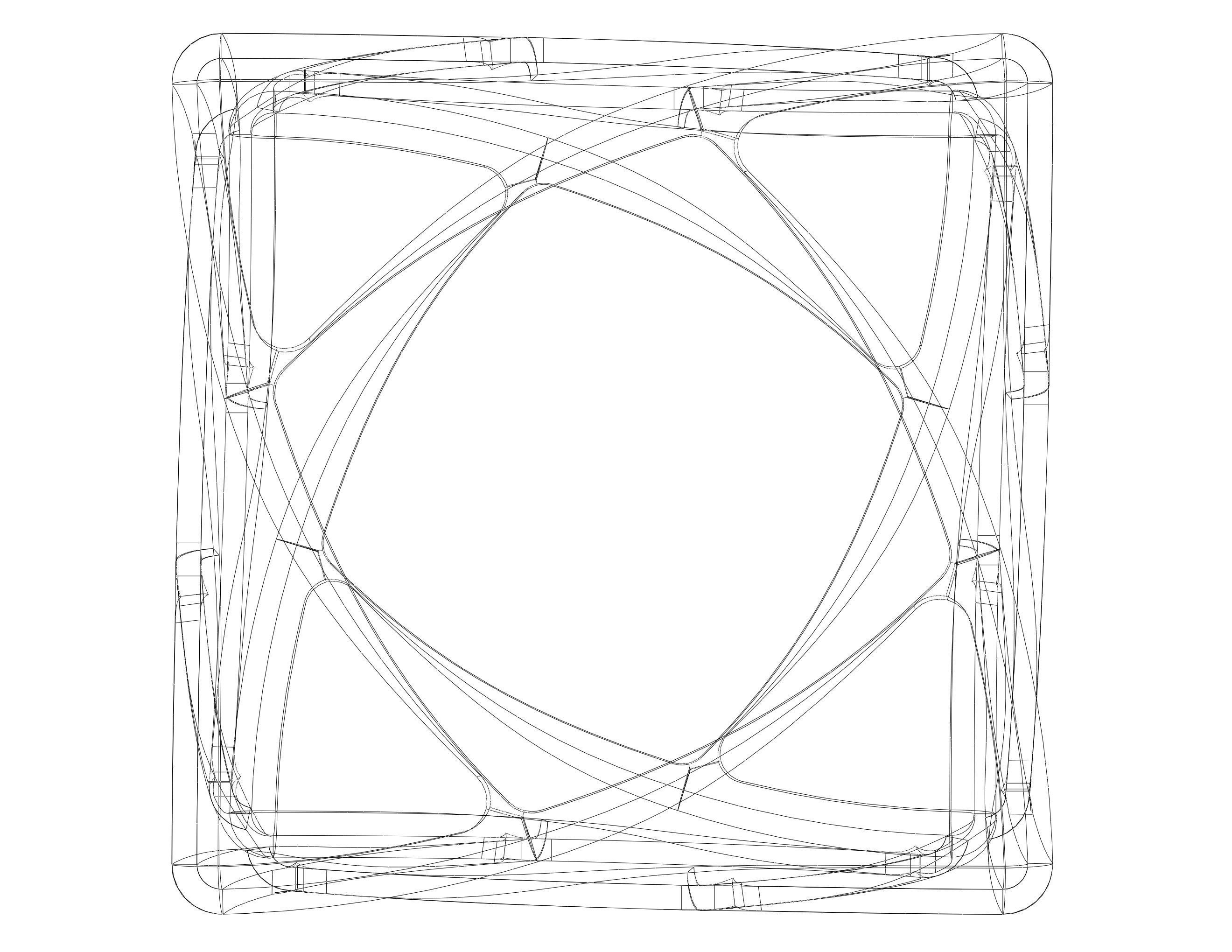 Wireframe Shape Geometric Complex Cube 3D print model_16