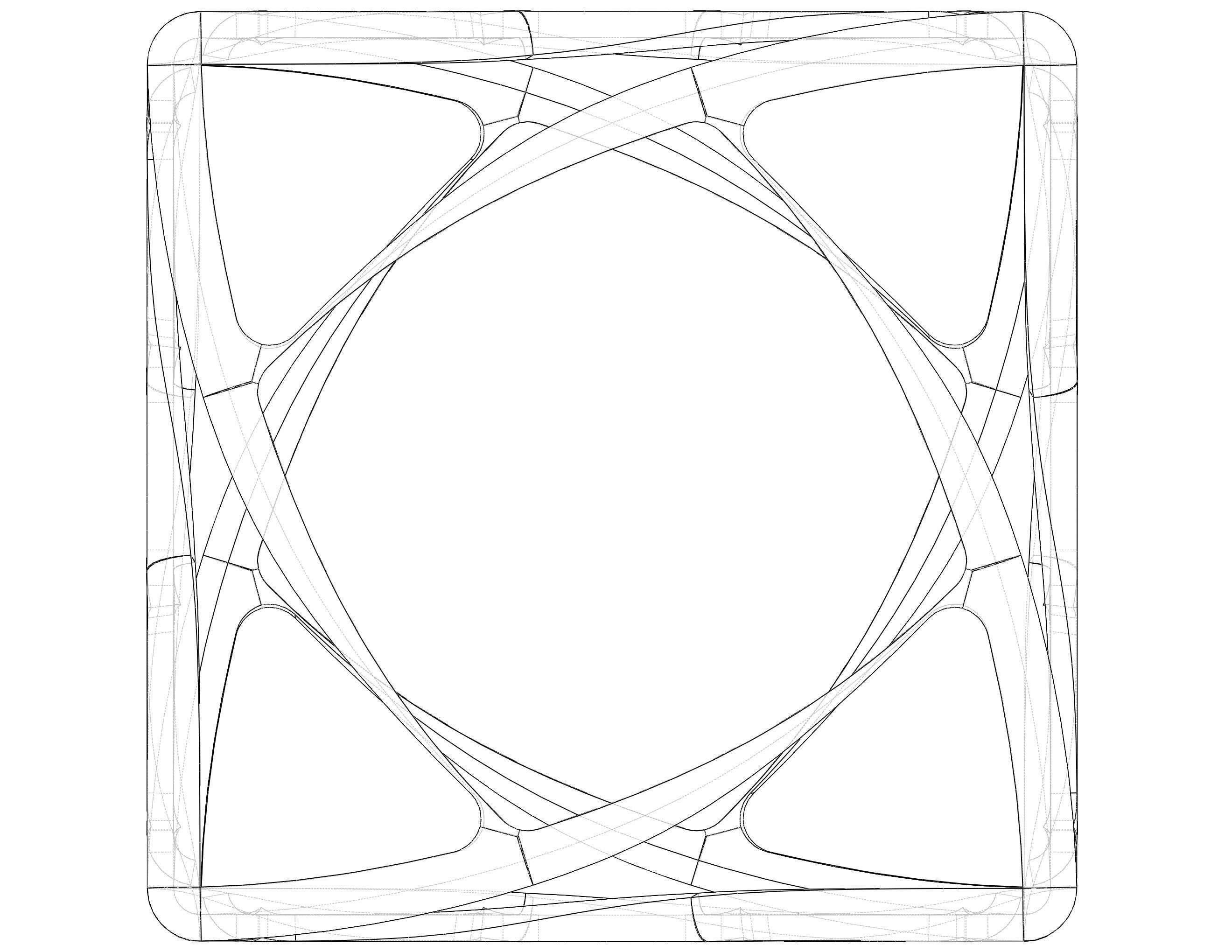 Wireframe Shape Geometric Complex Cube 3D print model_31