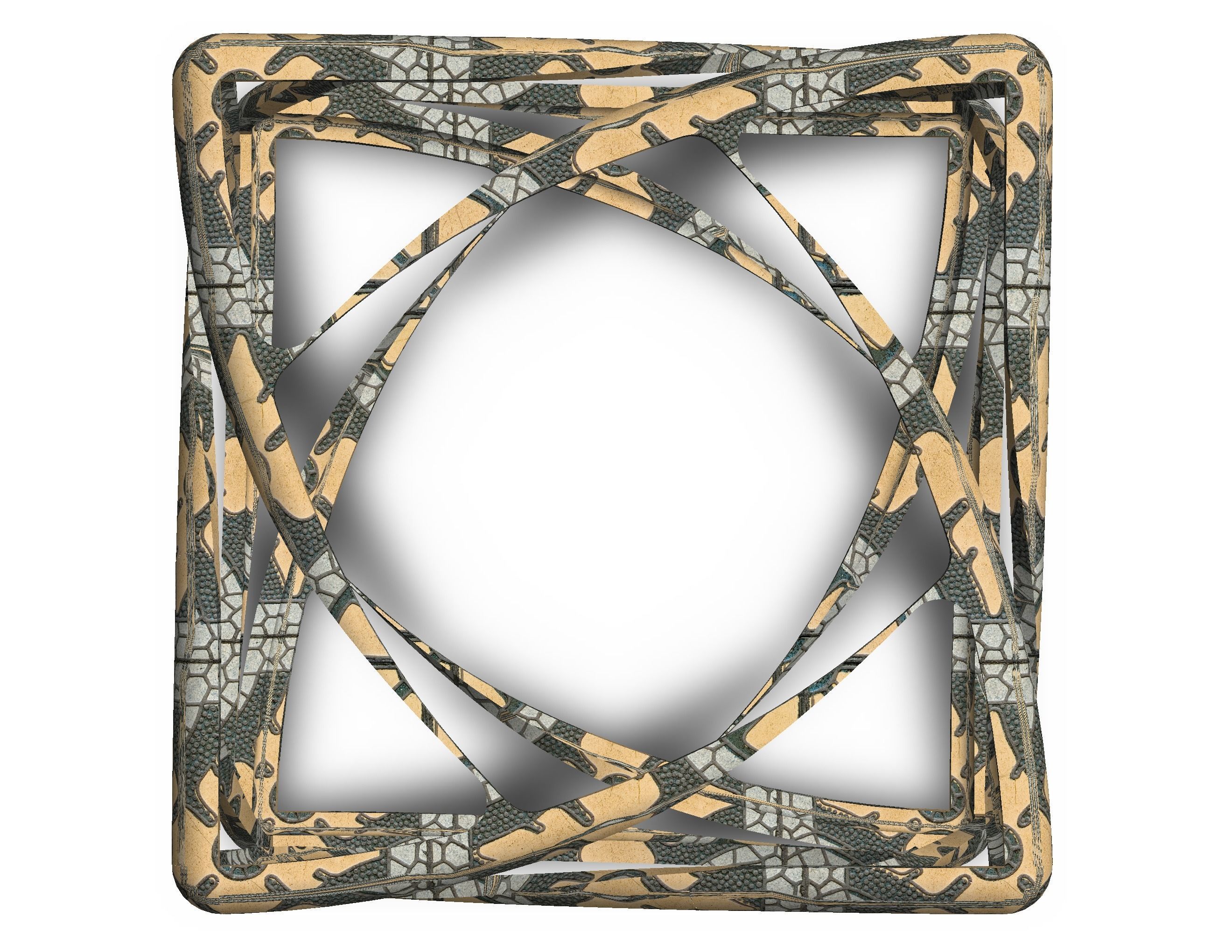 Wireframe Shape Geometric Complex Cube 3D print model_17