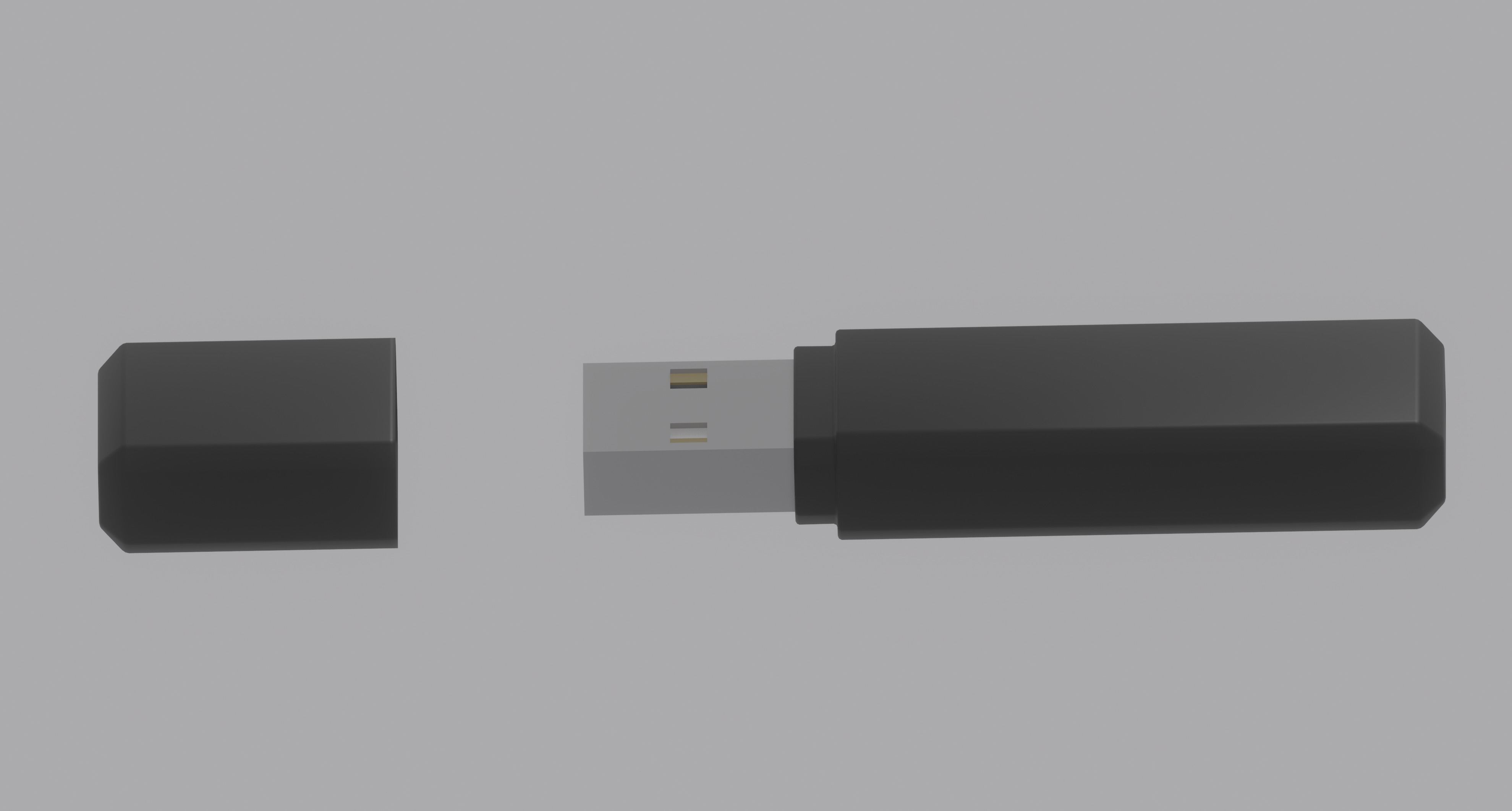Usb Flash Drive Low-poly 3D model_9
