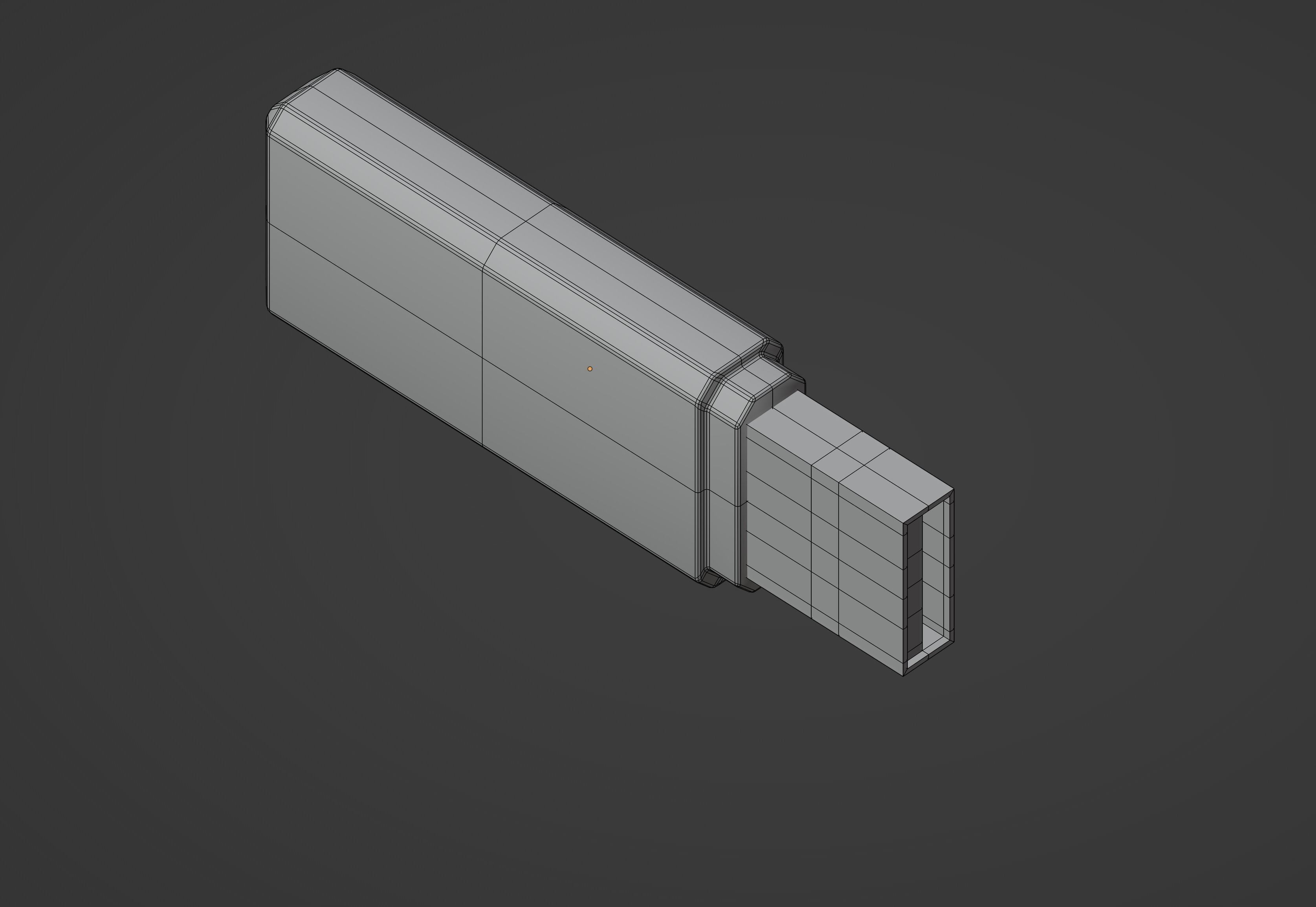 Usb Flash Drive Low-poly 3D model_14
