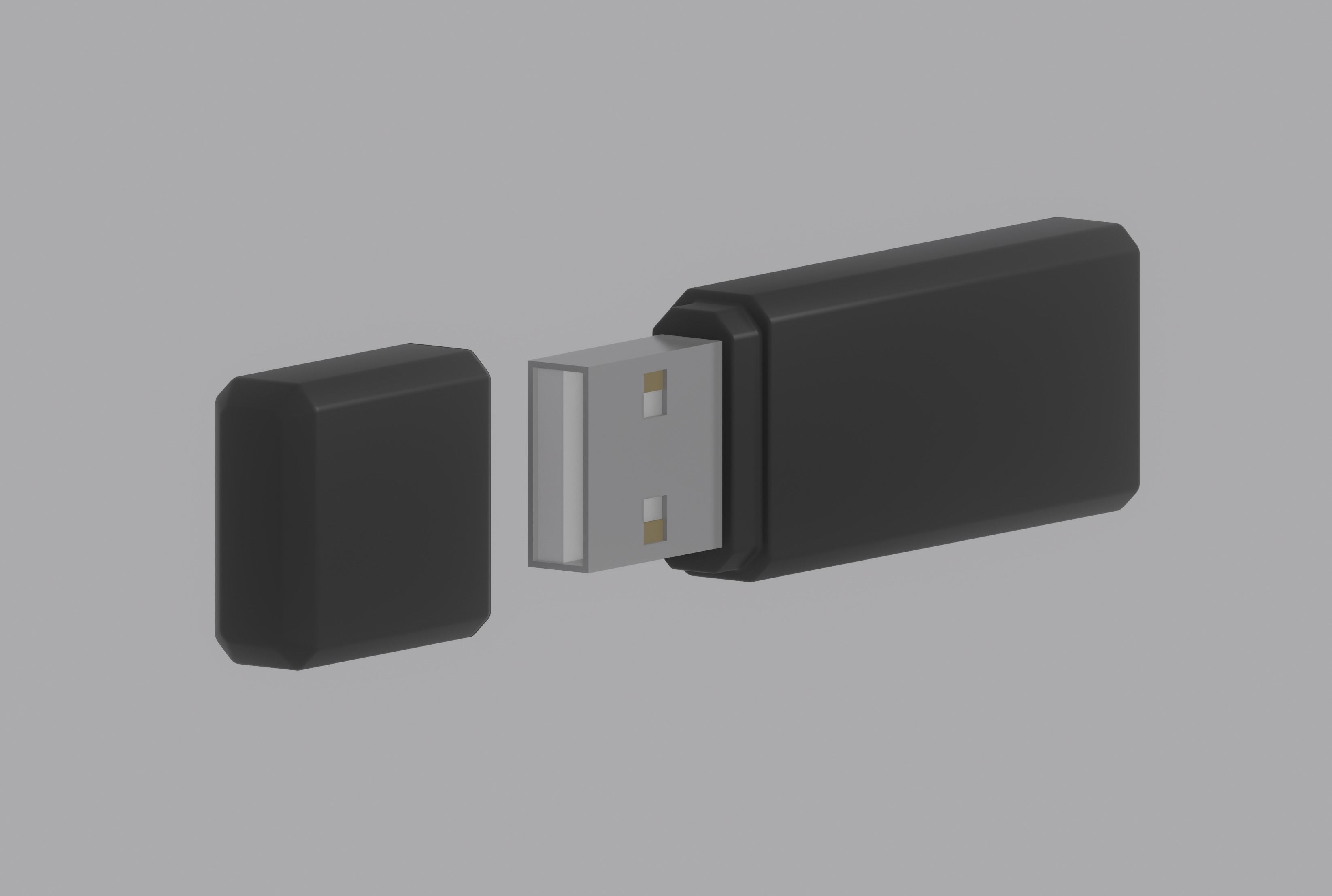 Usb Flash Drive Low-poly 3D model_7