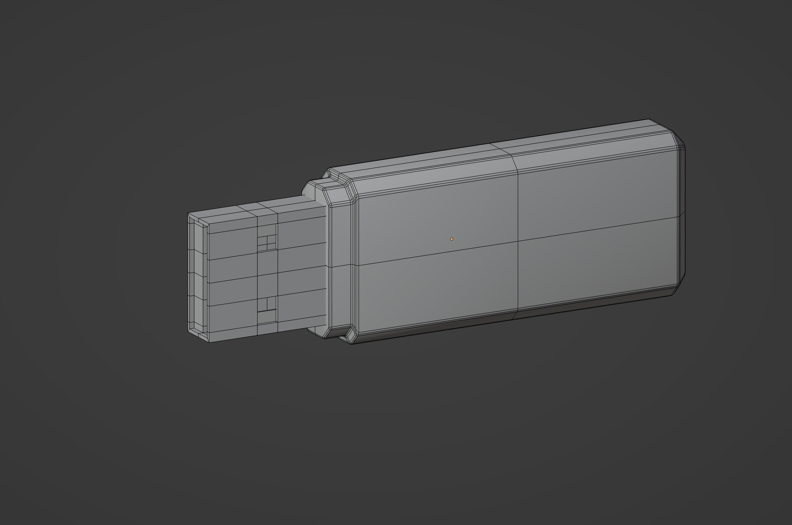 Usb Flash Drive Low-poly 3D model_13